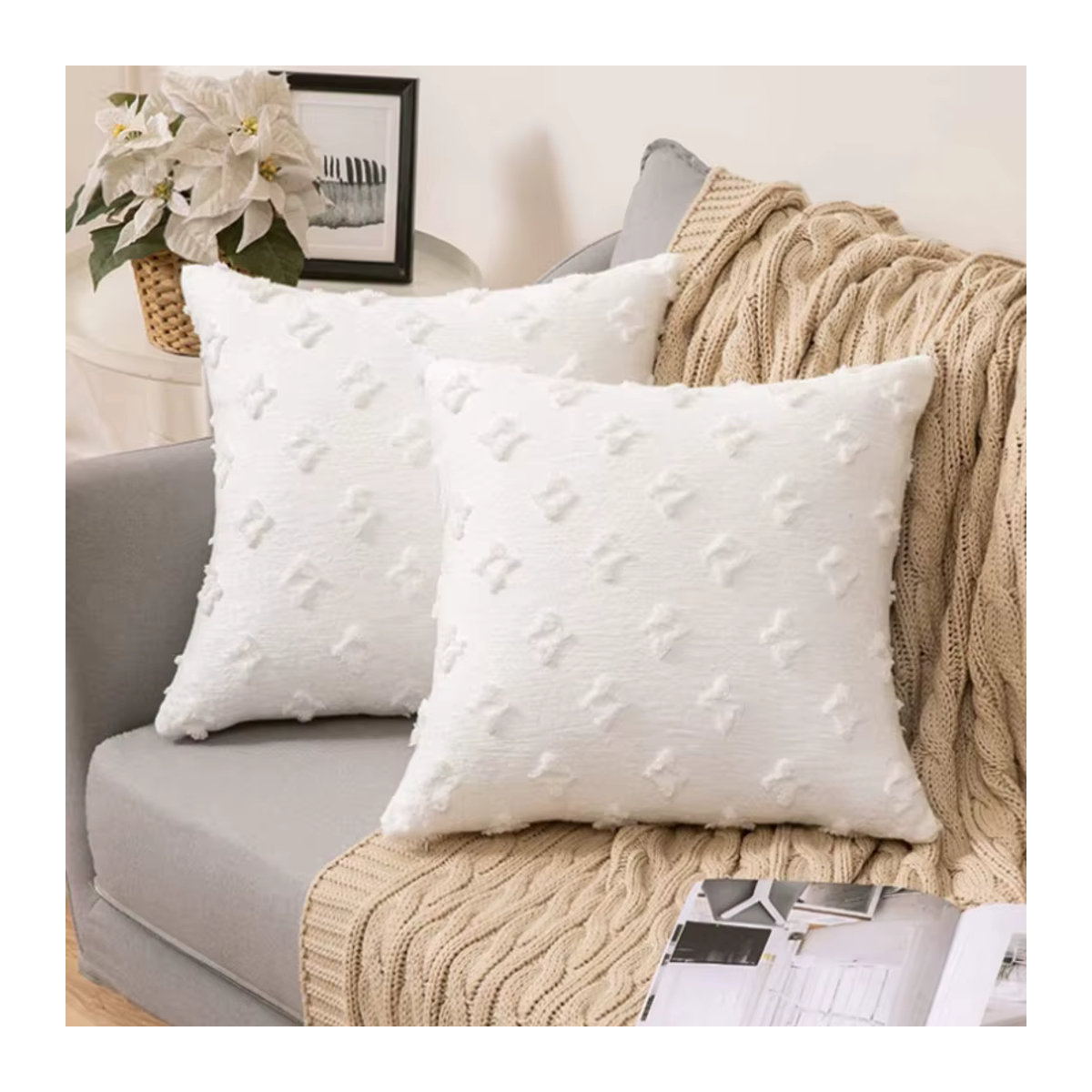 Baumwolle Leinen Kissenbezug für Sofa und Wohnzimmer in verschiedenen Größen: 30 x 50 cm, 45 x 45 cm und 50 x 50 cm - Bild 3
