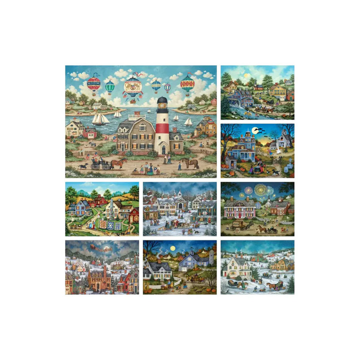 Bay Village 5D DIY Diamantmalerei Landschaft Mosaik Set mit Vollbohrung in Rundform, Mehrfarbig - Bild 2