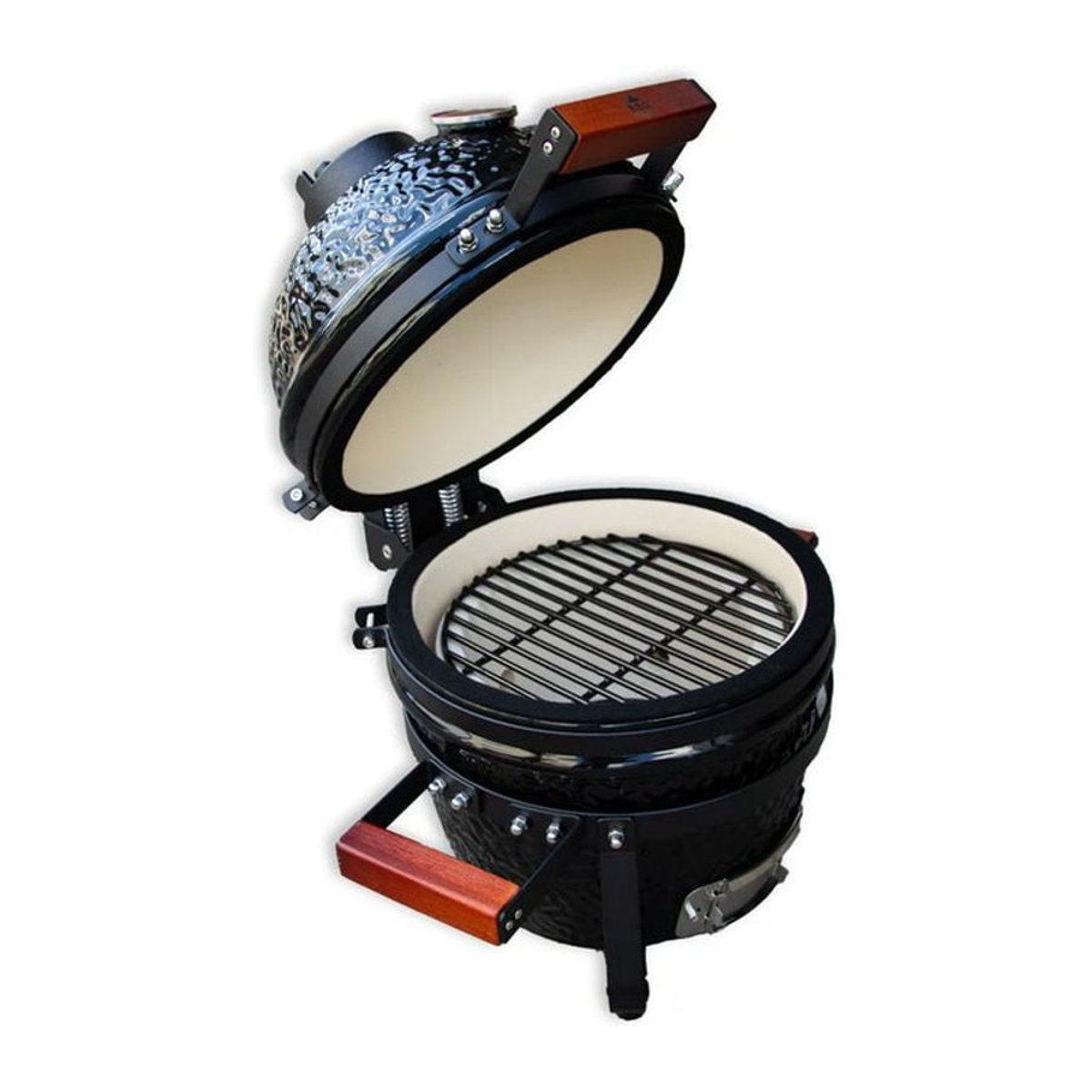 BBQ First Kamado Mini Grill aus Keramik in Schwarz für Holzkohle - Bild 1