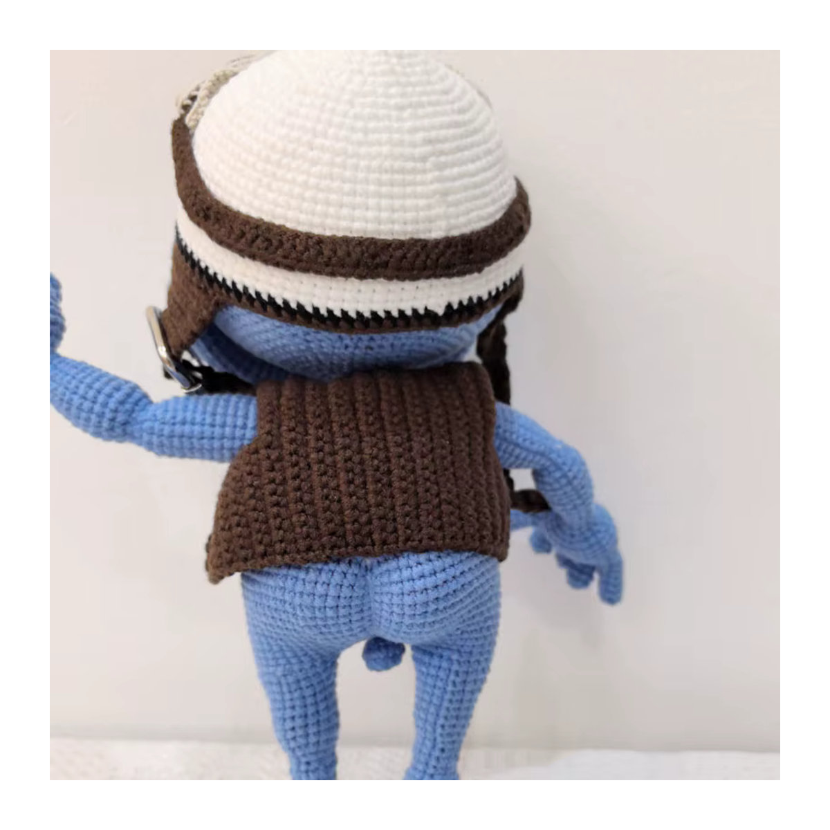 BBYP Häkelpuppe Verrückter Frosch in Blau als Textil-Deko für Kinder - Bild 5