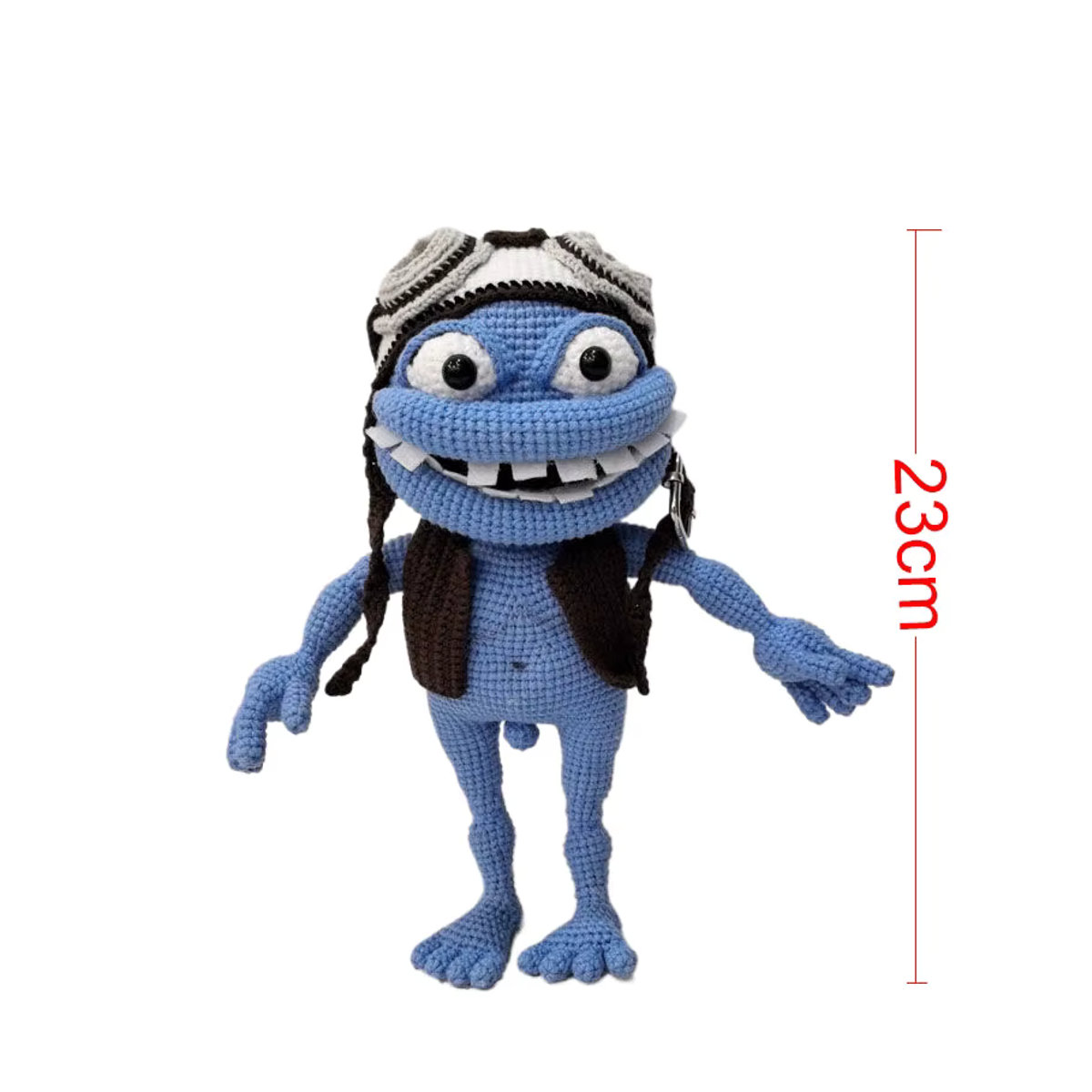 BBYP Häkelpuppe Verrückter Frosch in Blau als Textil-Deko für Kinder - Bild 6