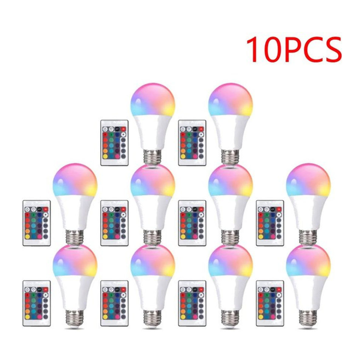 BC Electrical Appliances RGB LED Glühbirne E27 dimmbar mit Fernbedienung und Smart Life App, Bunt - Bild 1
