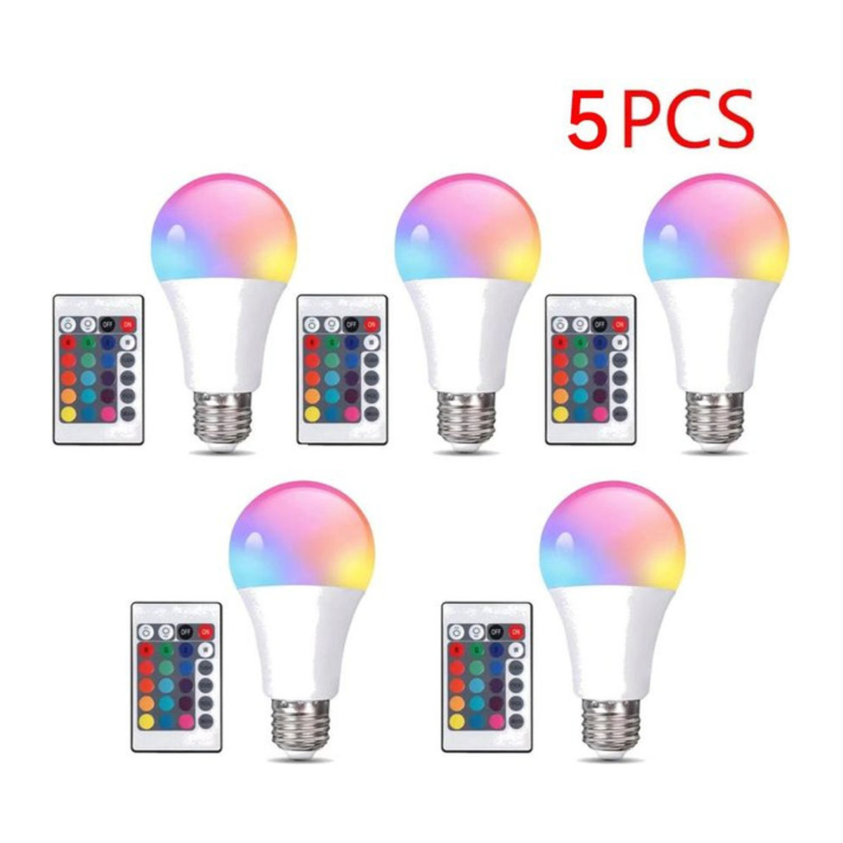 BC Electrical Appliances RGB LED Smart Life Glühbirne E27 dimmbar mit Fernbedienung, Bunt und Warmweiß - Bild 2