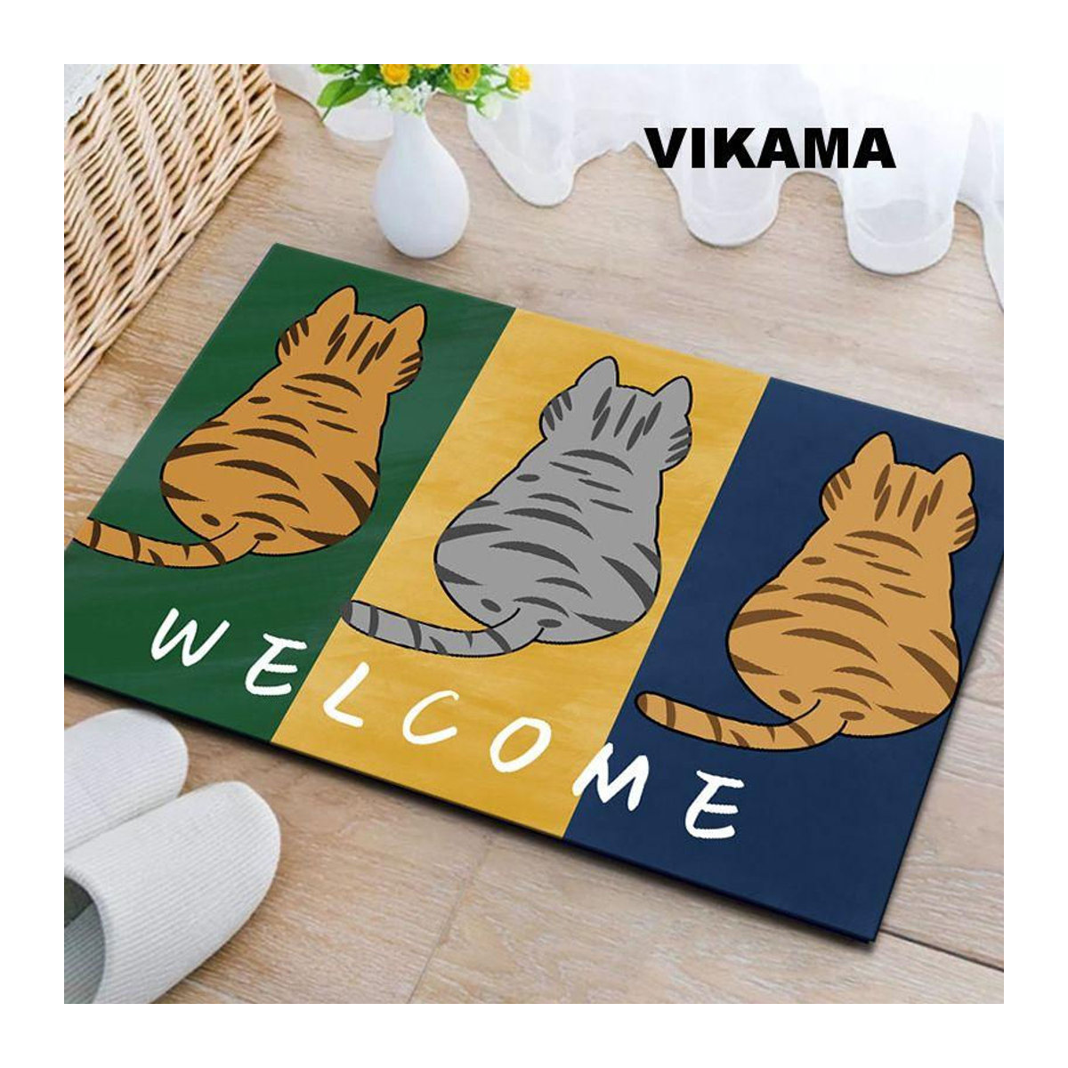 BC-Warm Home Cartoon Teppich Multicolor, rutschfest und waschbar, B/T: 60 x 40 cm - Bild 2