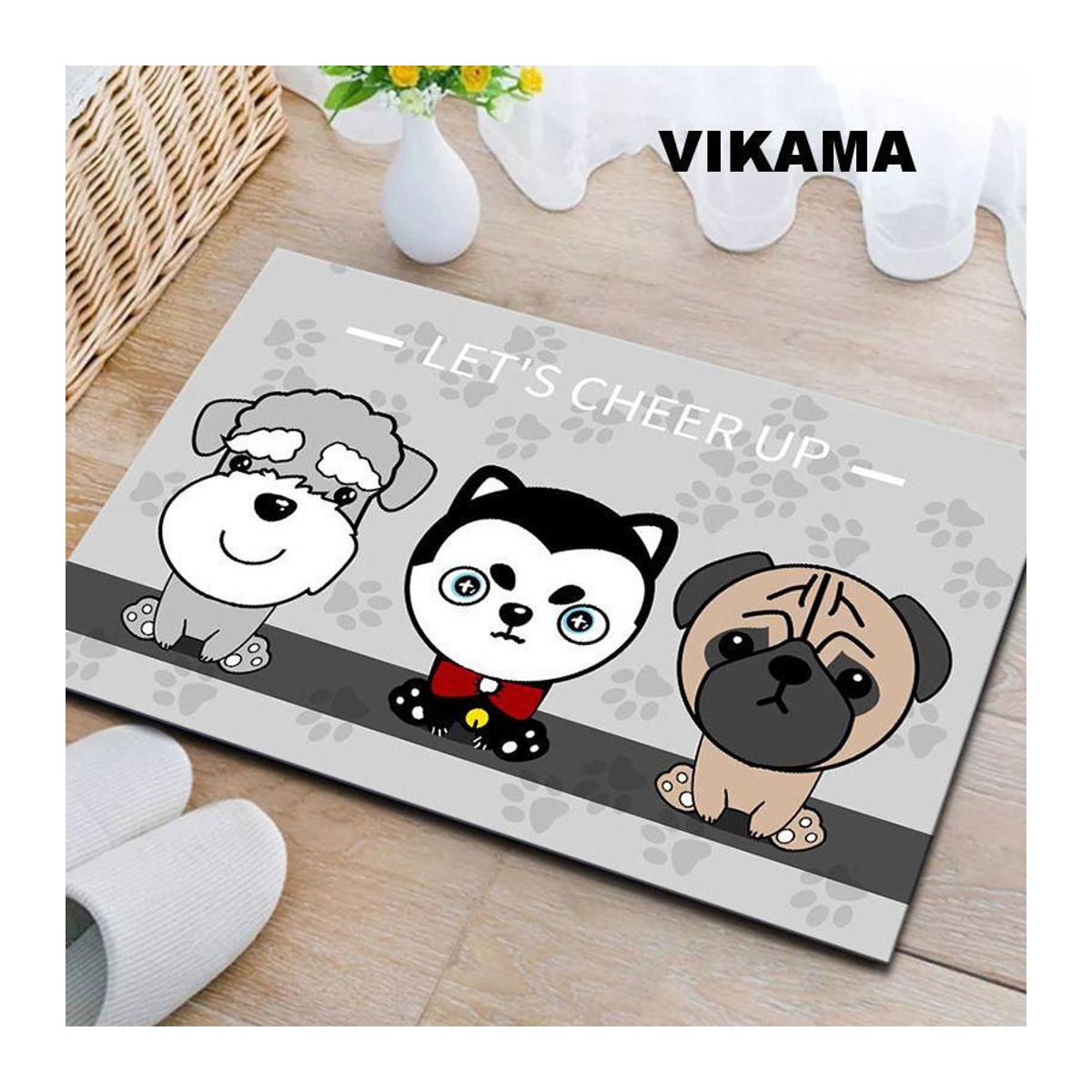 BC-Warm Home Cartoon Teppich Multicolor, rutschfest und waschbar, B/T: 60 x 40 cm - Bild 4