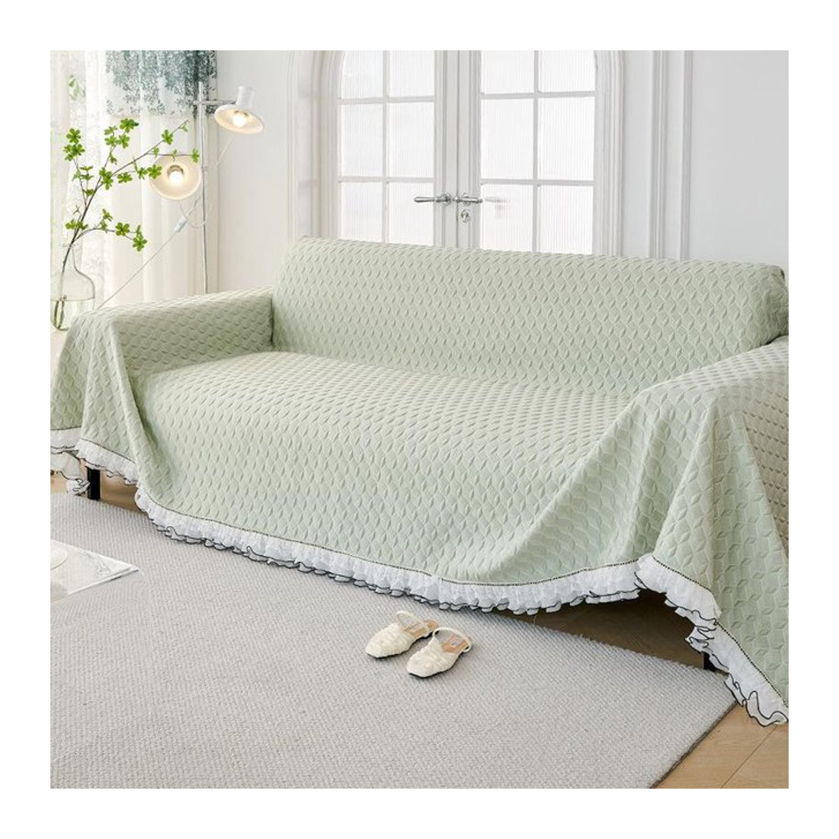 BC-Warm Home Einteiliger Sofabezug aus Eis-Seide, kühlend und atmungsaktiv, B: 180 cm, T: 130 cm - Bild 1