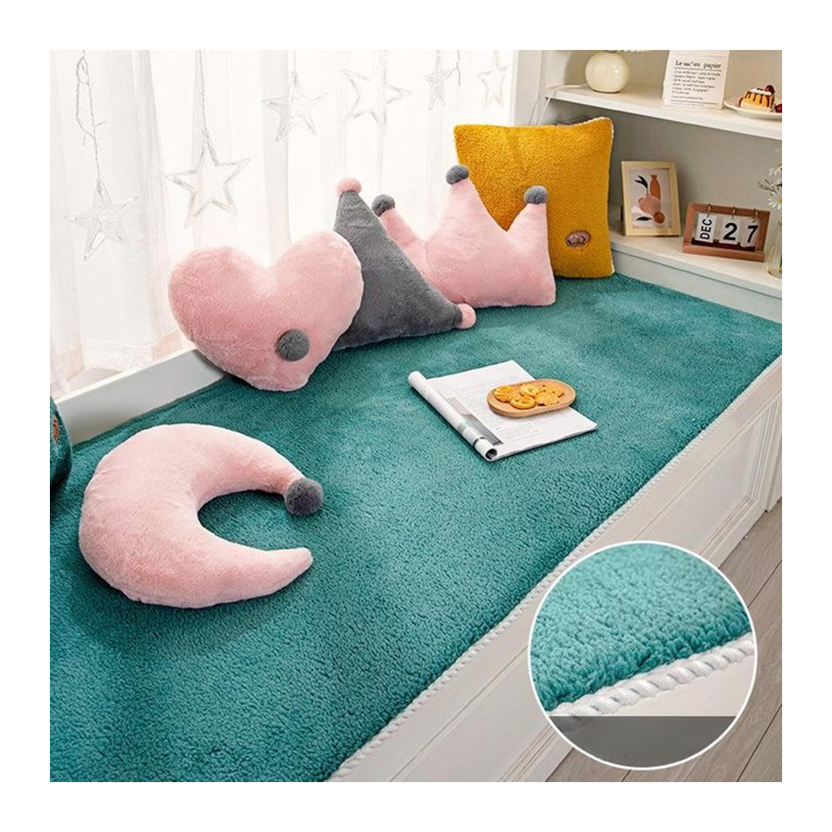 BC-Warm Home Fensterkissen Tatami Schlafzimmer Schwamm Leistenkissen B/T/H: 60 x 160 cm - Bild 1