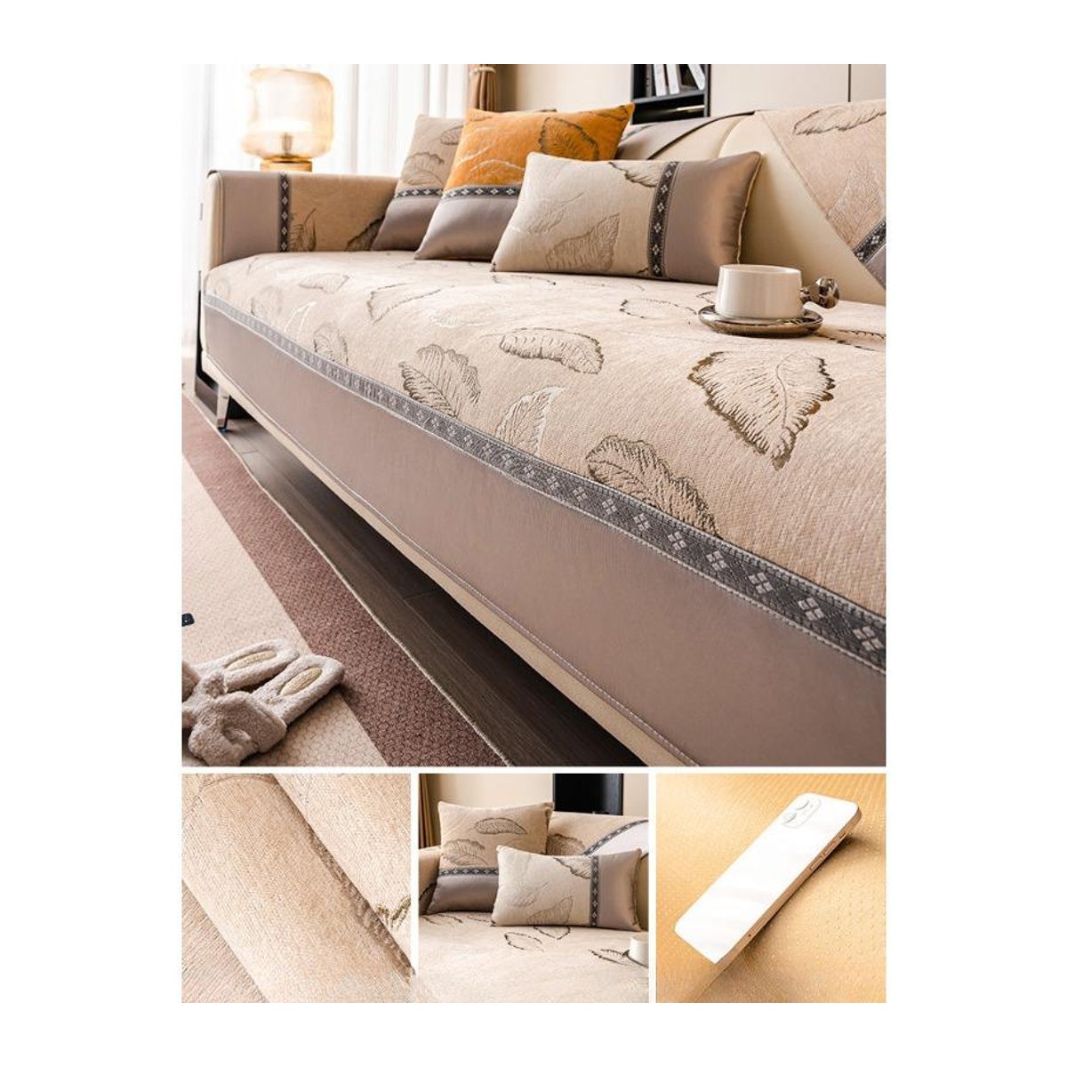 BC-Warm Home Rutschfestes Sofa-Sitzkissen mit speziellem Bezug für alle Jahreszeiten - Bild 1