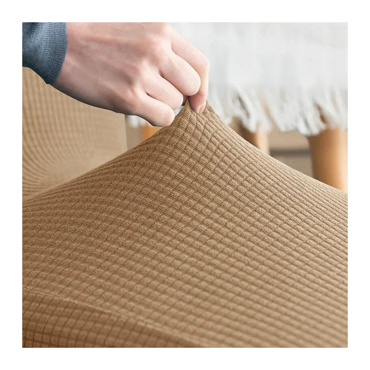 BC-Warm Home Wasserdichter Stuhlbezug aus Jacquard-Spandex mit Stretch-Funktion für Esszimmer und Küche - Bild 2