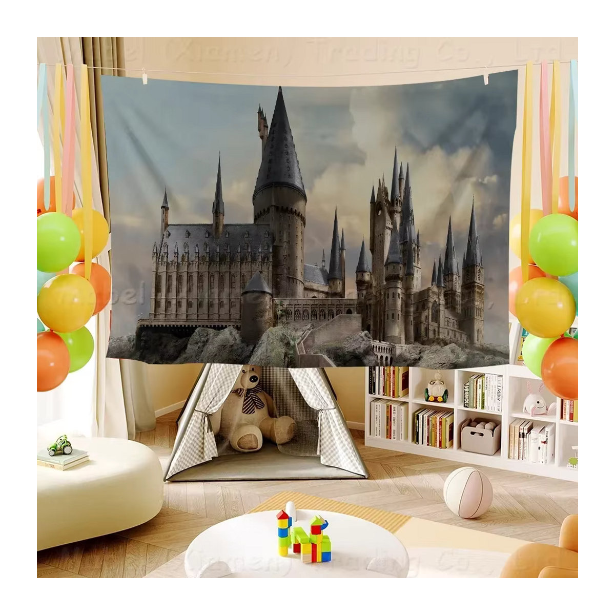 Beast Kingdom Hogwarts-Schule für Hexerei und Zauberei Cheerleader-Banner aus Textil in Mehrfarbig - Bild 2