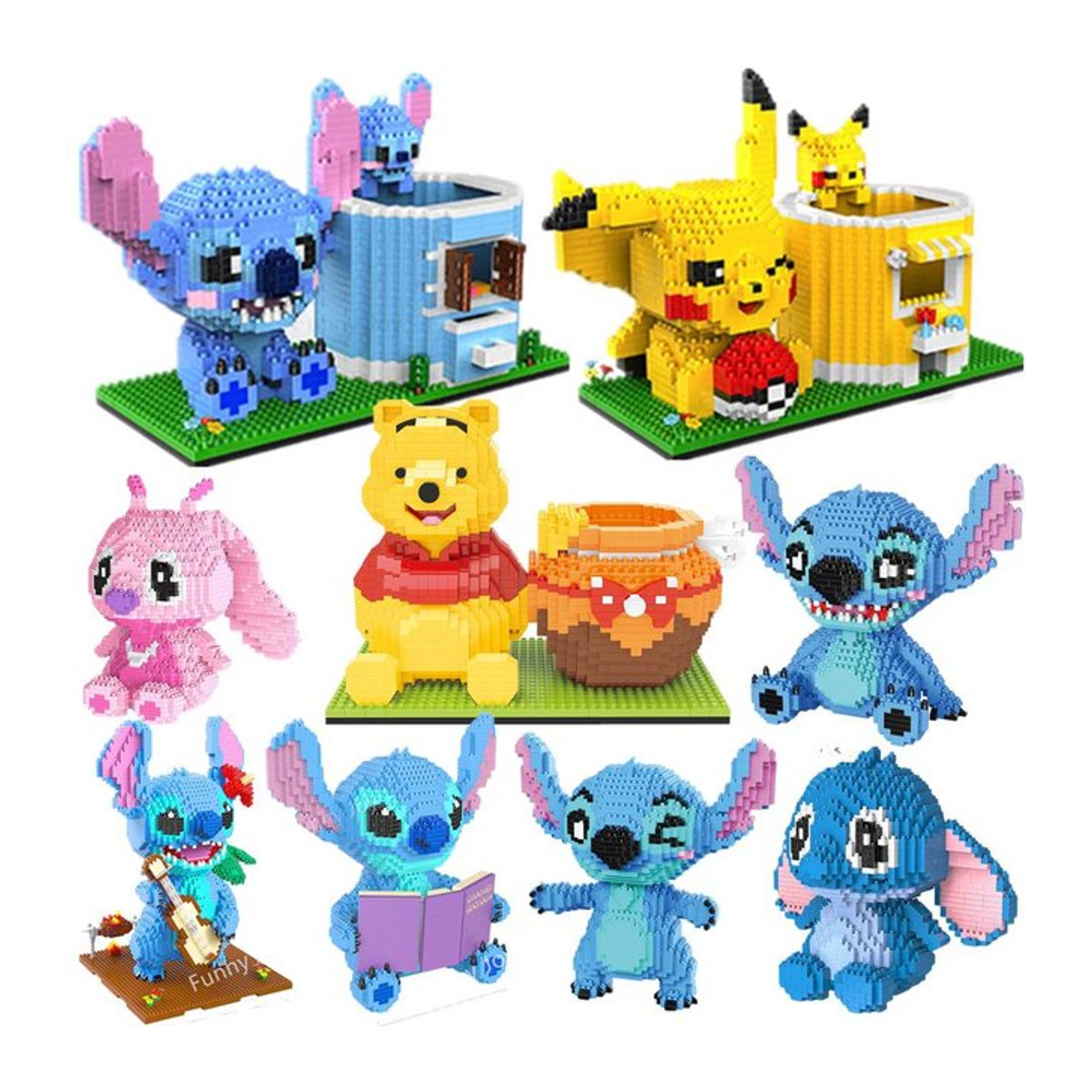 Beast Kingdom Interstellar Stitch Anime-Figur Bausteine Puzzle und Stifthalter für Kinder - Bild 1
