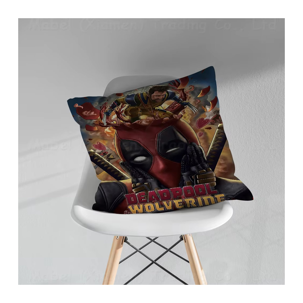 Beast Kingdom Kissenbezug Deadpool und Wolverine mehrfarbig B/H: 40 x 40 cm oder 45 x 45 cm - Bild 6