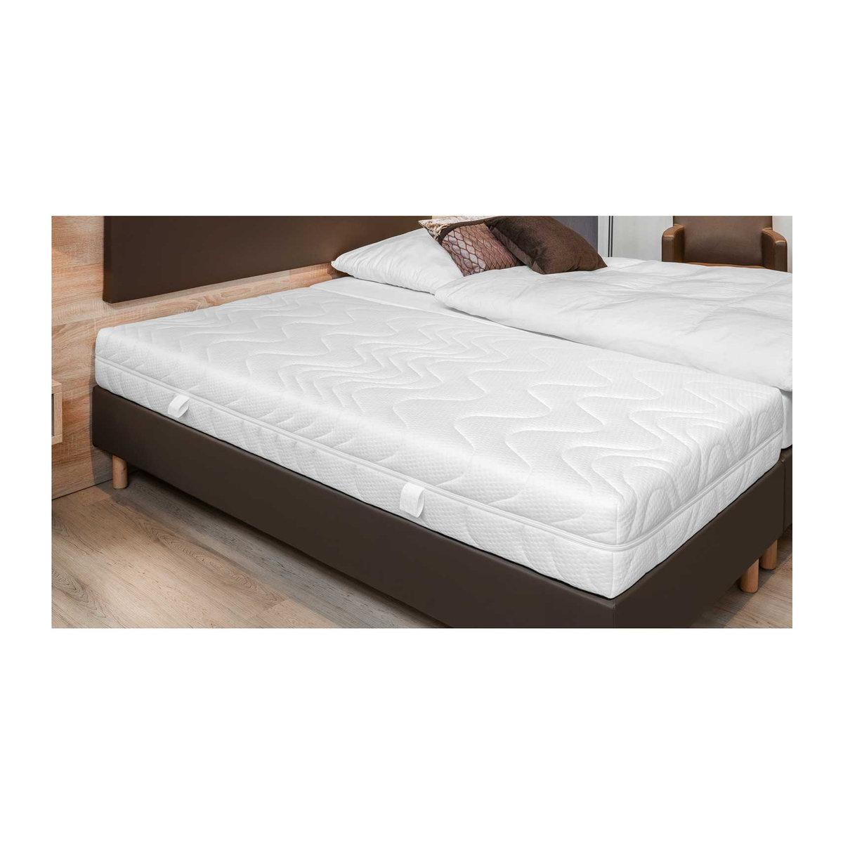 Beco 7-Zonen Taschenfederkern-Matratze Pro Gel Blau H4 B: 90 cm, L: 200 cm - Bild 3