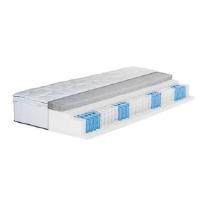 BECO Royal Flex KS 7-Zonen Boxspring-Matratze mit abnehmbarem Komfortschaum-Topper und Taschenfederkern, H3, Farbe: Weiß, B/T: 120 x 200 cm