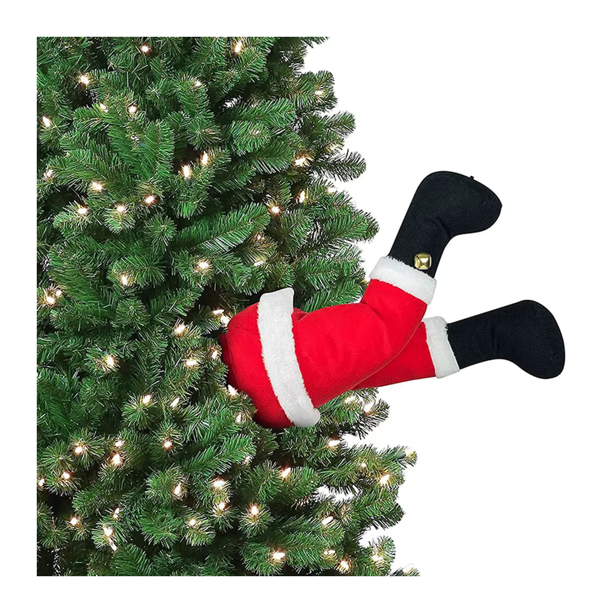 Beeinch Weihnachtsmann Beine als steckbare Weihnachtsbaum Dekoration in Rot aus Textil - Bild 3