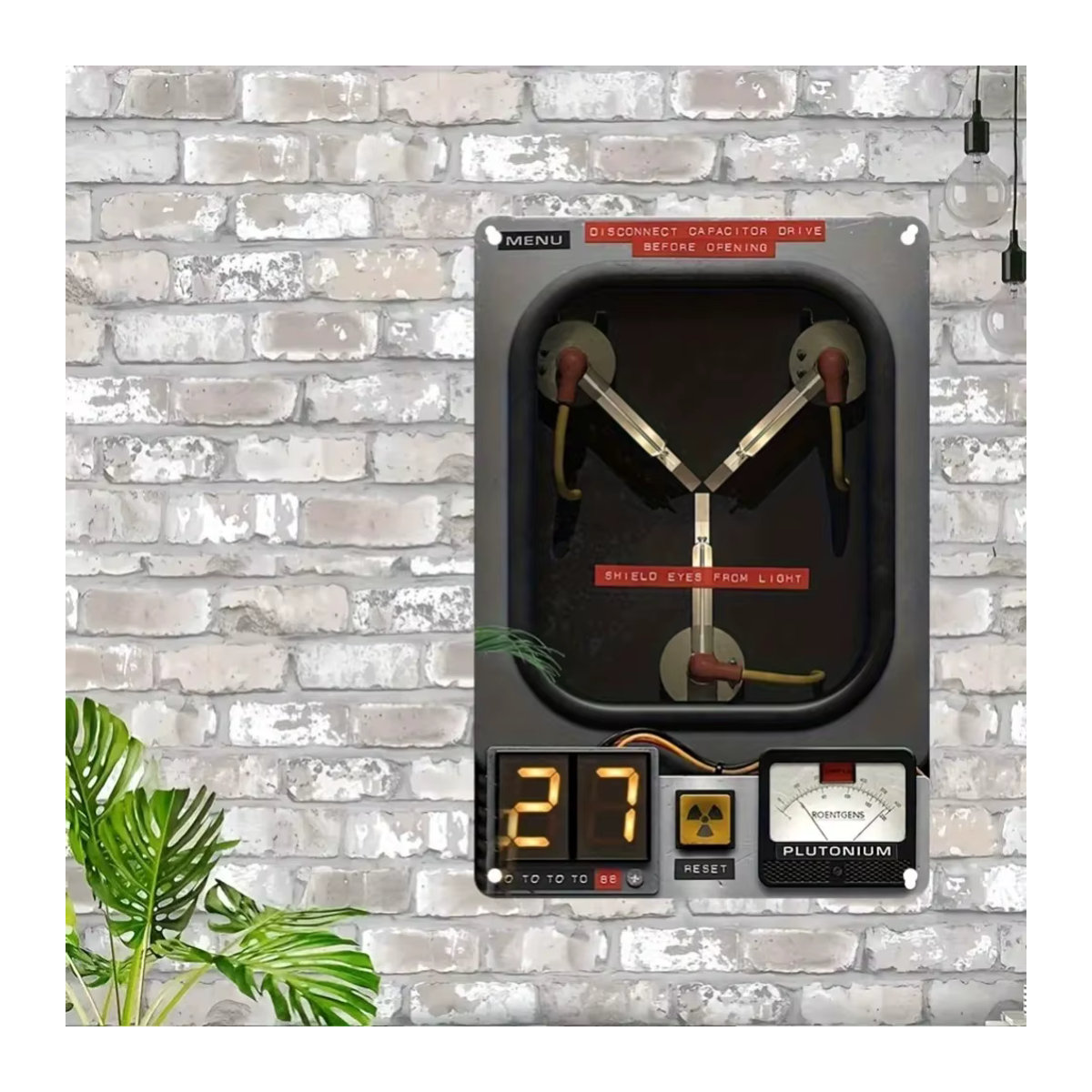 BeeInspire Metallschild Zurück in die Zukunft Rheologischer Kondensator Wanddekoration Art Deco Schwarz, Breite: 30,48 cm, Höhe: 20 cm, Tiefe: 30,48 cm - Bild 4