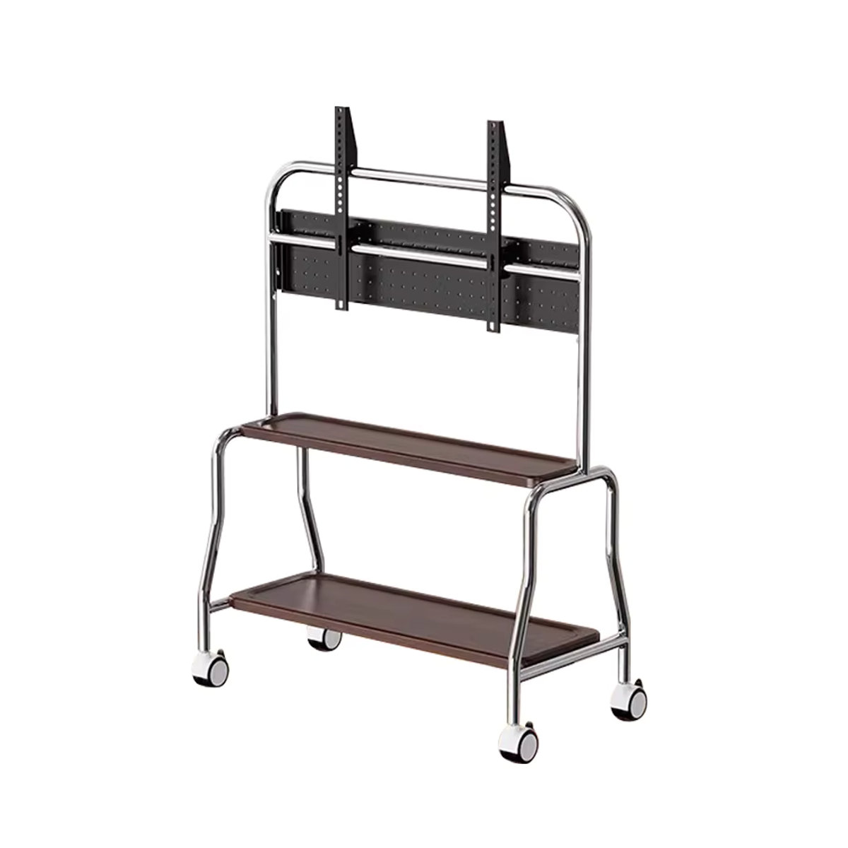 BEISHI TV-Wagen im Industrial-Design mit Rollen für 32–75 Zoll Fernseher, Schwarz oder Braun, max. VESA 600 x 400 mm und bis zu 50 kg Traglast - Bild 4