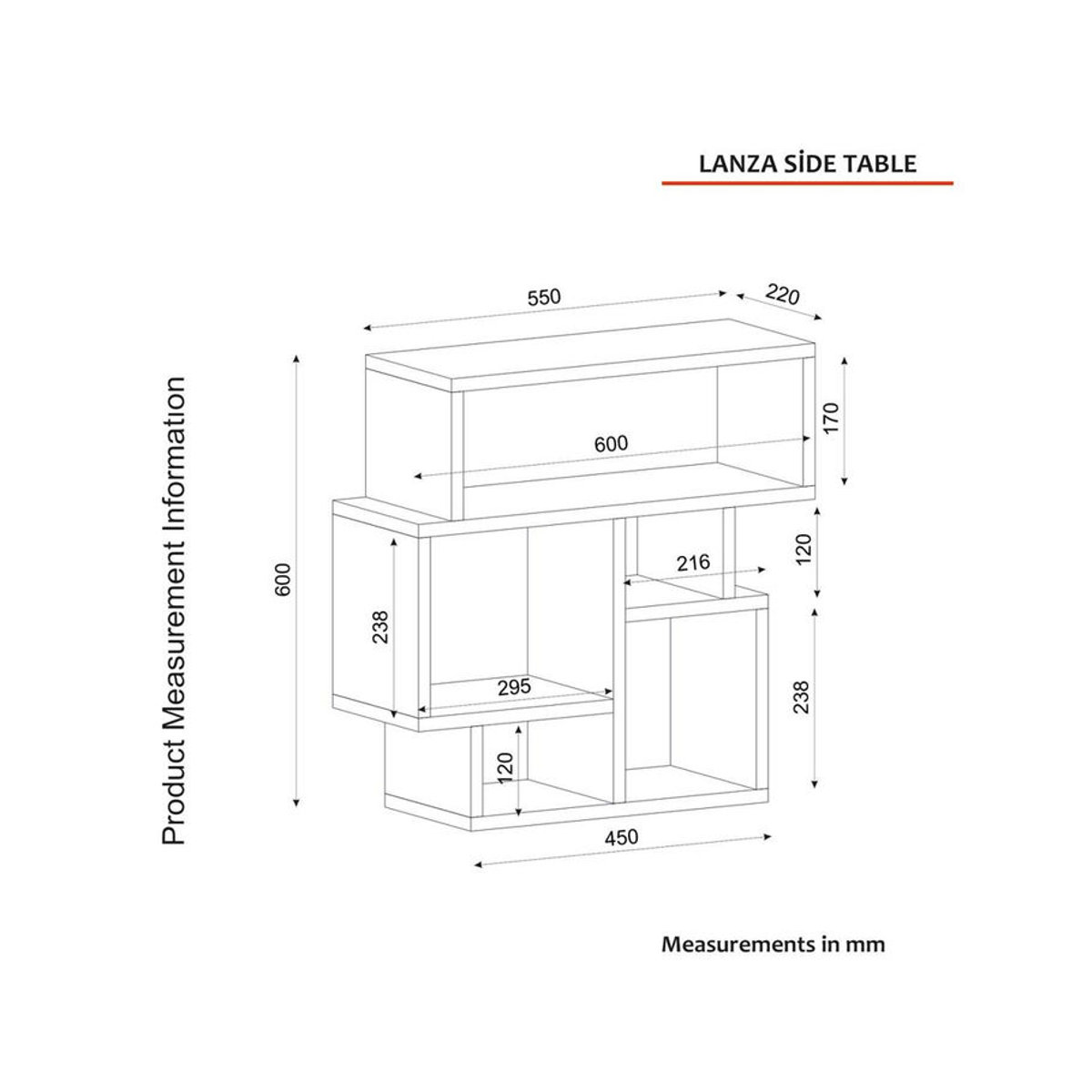 Beistelltisch Lanza von moebel17 in Nussbaum Walnuss Design Modern B/H/T: 55 x 60 x 22 cm - Bild 3