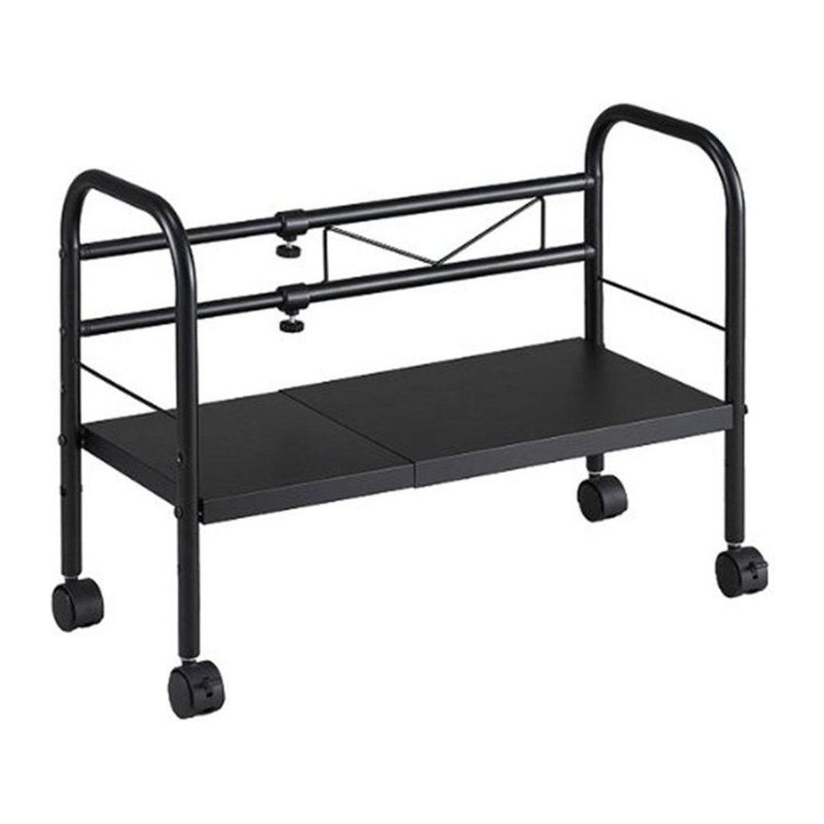 Belca Lagerregal unter dem Schreibtisch DR-EX, freistehendes Teleskopregal aus Stahl, Schwarz, Breite: 41–60 cm, Tiefe: 29,5 cm, Höhe: 45 cm - Bild 1