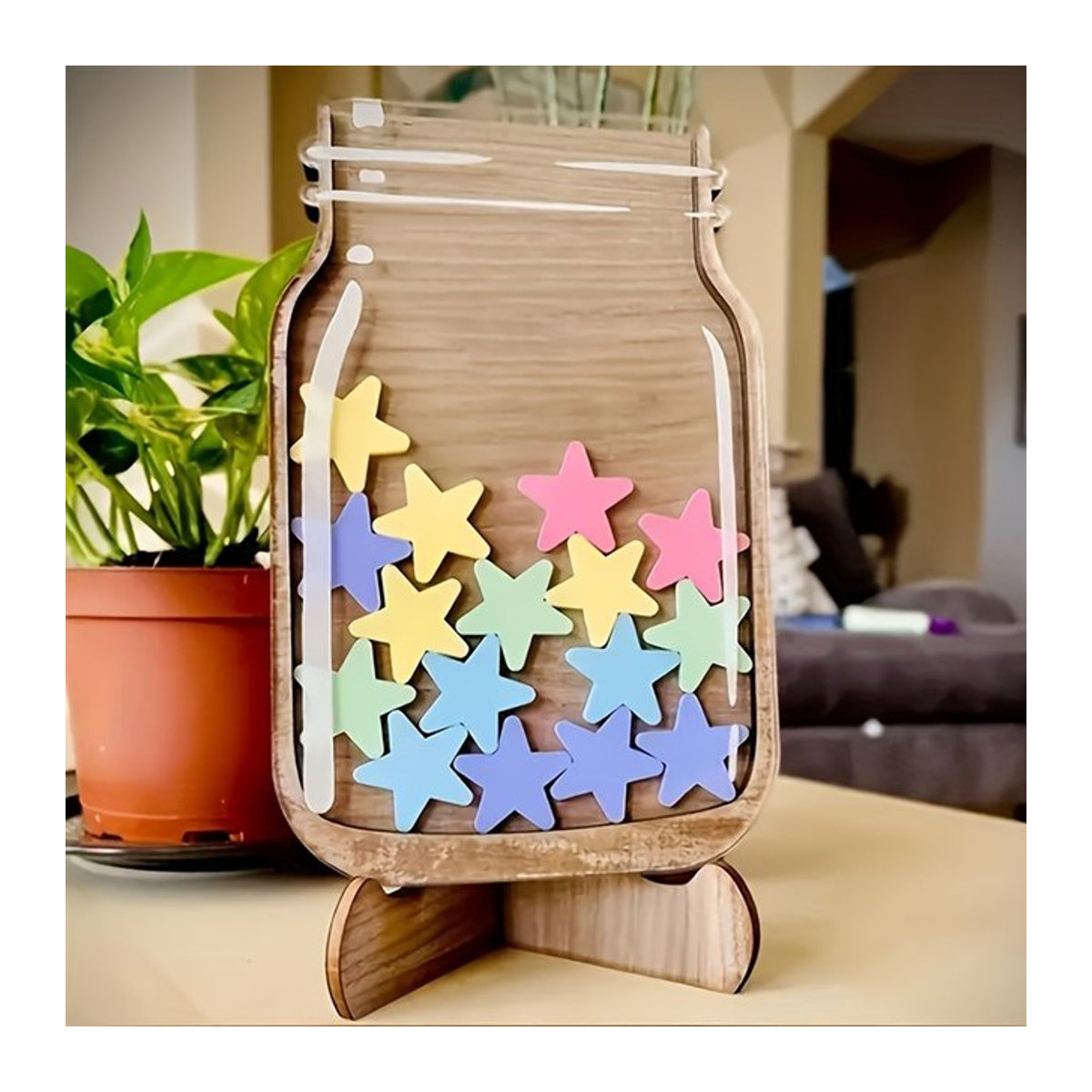 Belohnungsglas mit Sternen für Kinder als Chore Chart und Geschenk für das Klassenzimmer - Bild 1