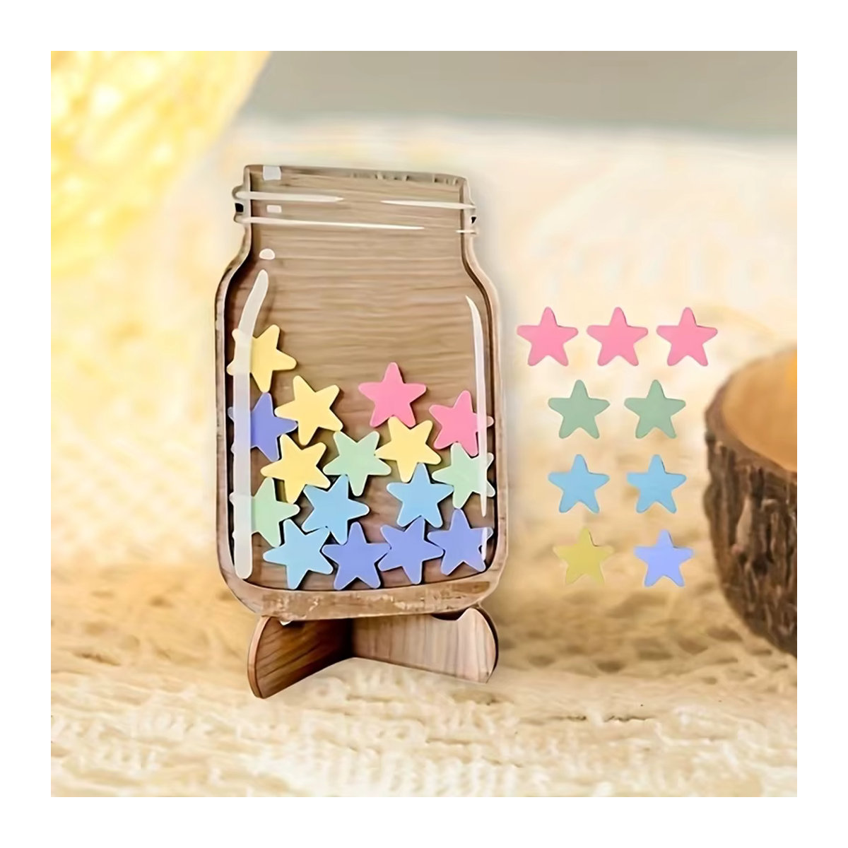 Belohnungsglas mit Sternen für Kinder als Chore Chart und Geschenk für das Klassenzimmer - Bild 2