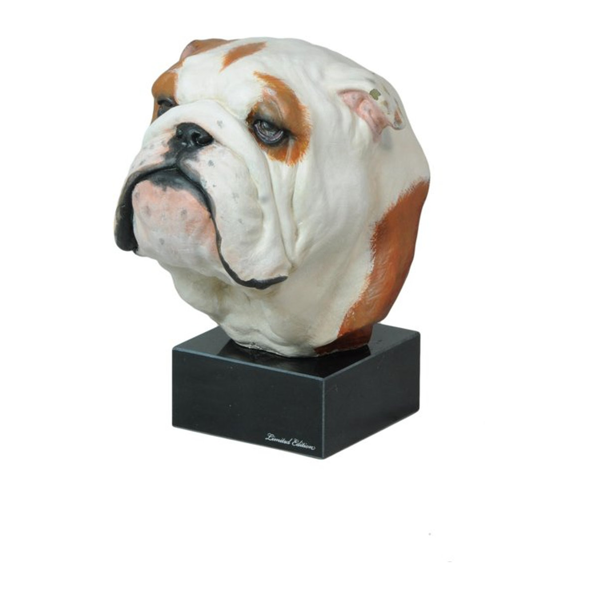 Bemalte Englische Bulldogge Statue aus Harz von Art-Dog im Art-Deco Stil - Bild 1
