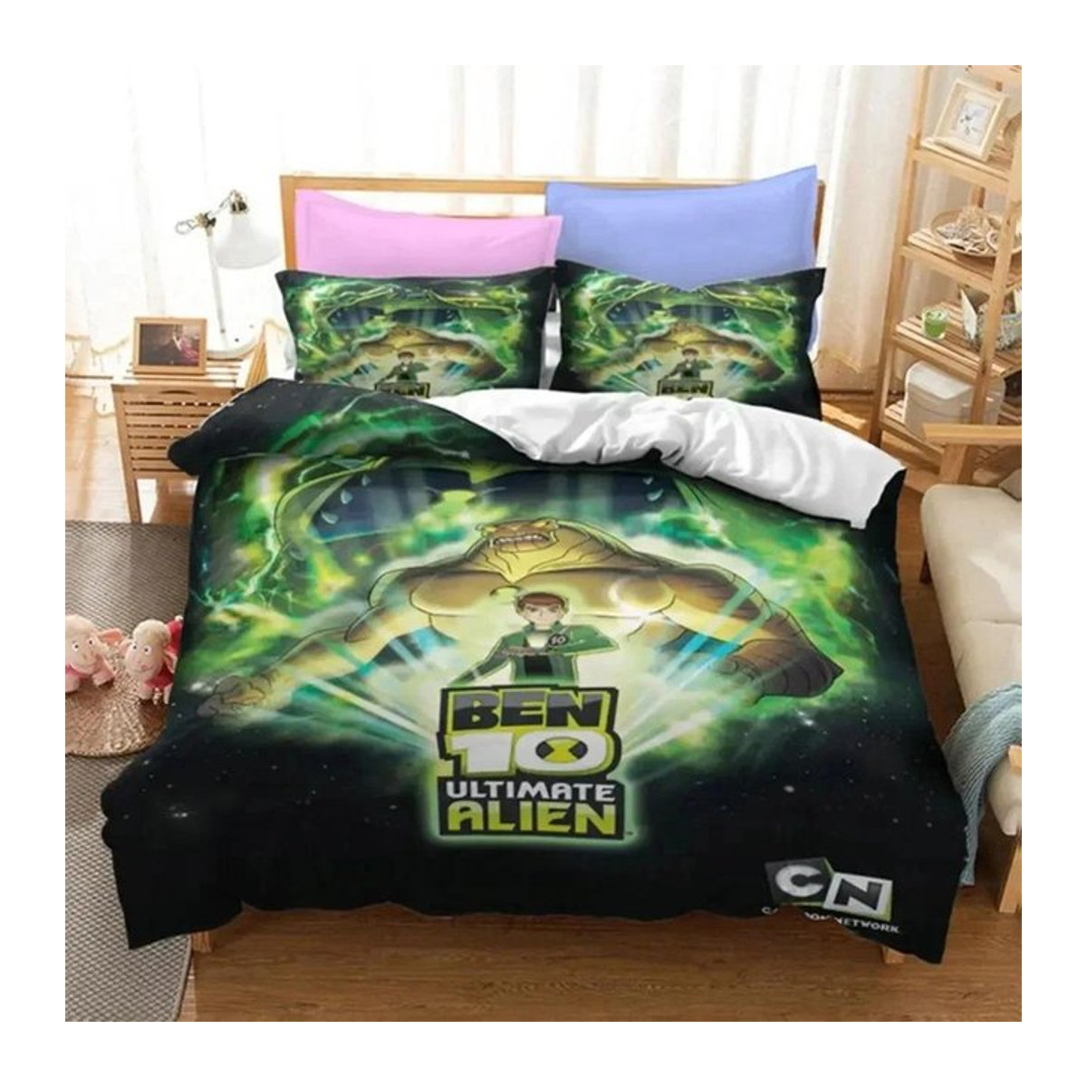 Ben Alien Force Bettwäsche-Set mit 3D-Druck und Kissenbezügen, Multicolor, B/H: 135 x 200 cm - Bild 1