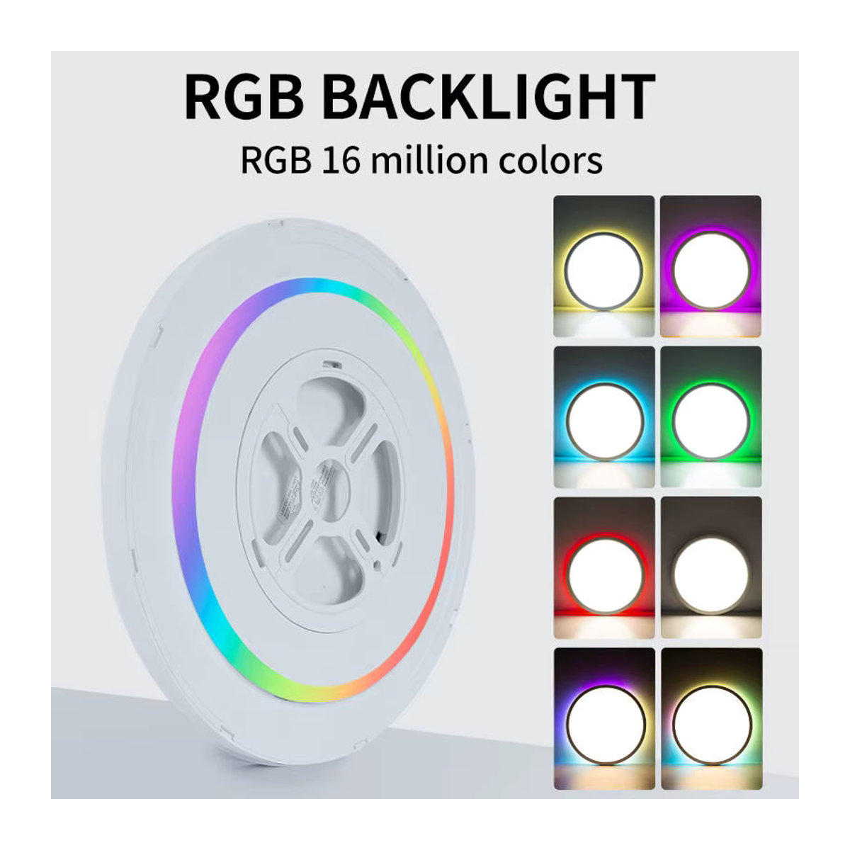Benewton Smart LED Deckenlampe mit RGB App und Sprachsteuerung für Alexa und Google Home, Bunt, Minimalistisches Design - Bild 4