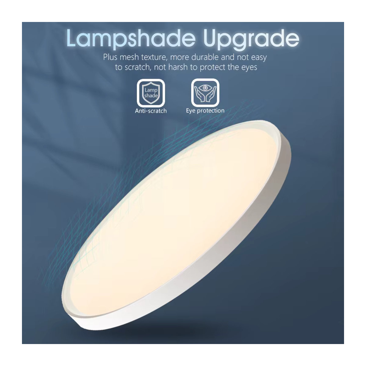 BENEWTON Smart LED Deckenlampe RGBCW Weiß Modern 18 Zoll für Wohnzimmer und Schlafzimmer - Bild 4