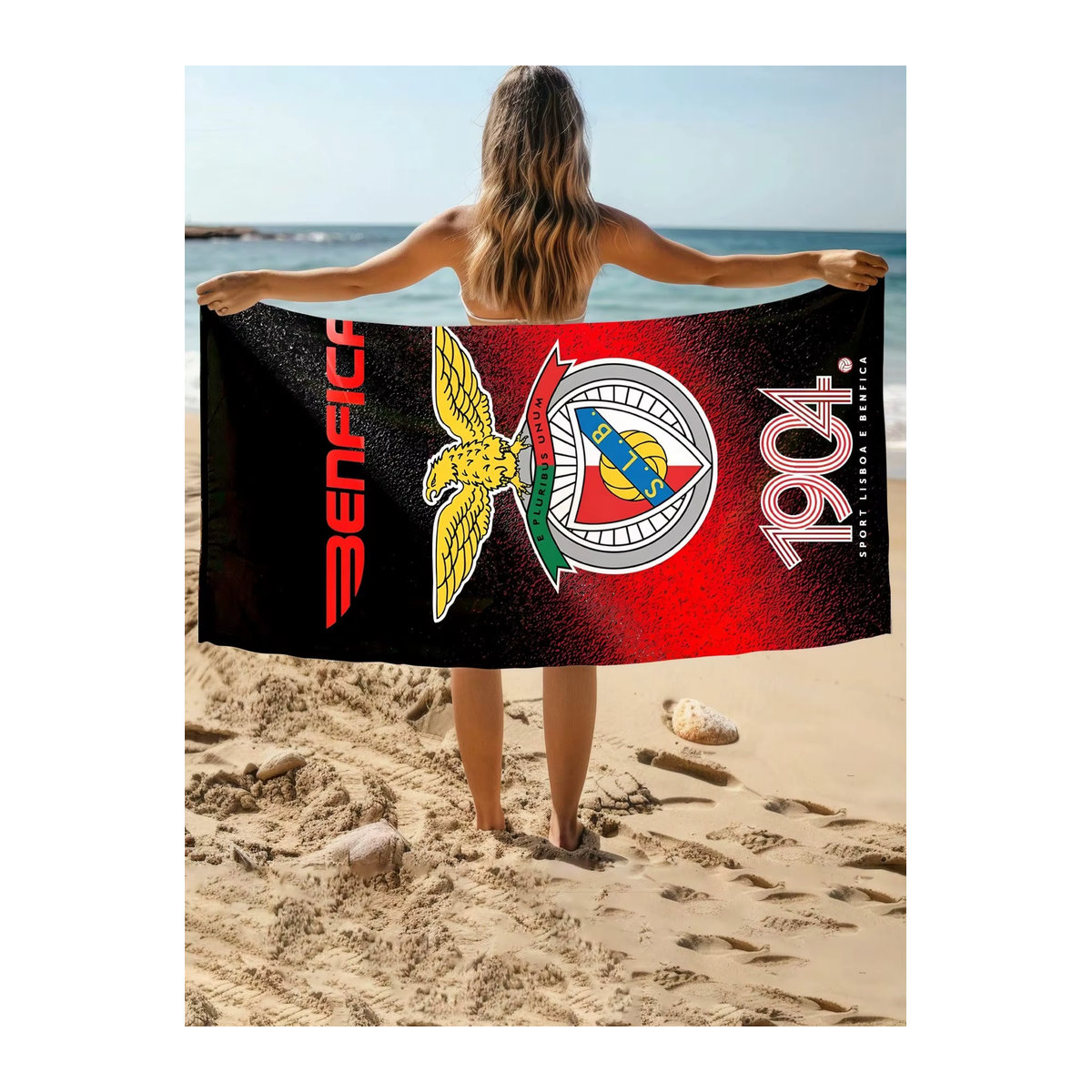 Benfica 1904 bedrucktes 2D-Strandtuch für den Strand und zum Schwimmen - Bild 4