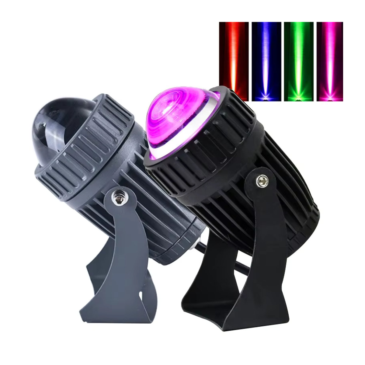 Berabo LED-RGB-Außenstrahler wasserdichter Flutlicht-Scheinwerfer mit schmalem Abstrahlwinkel für Garten und Landschaft in Schwarz, Grün oder Bunt - Bild 5