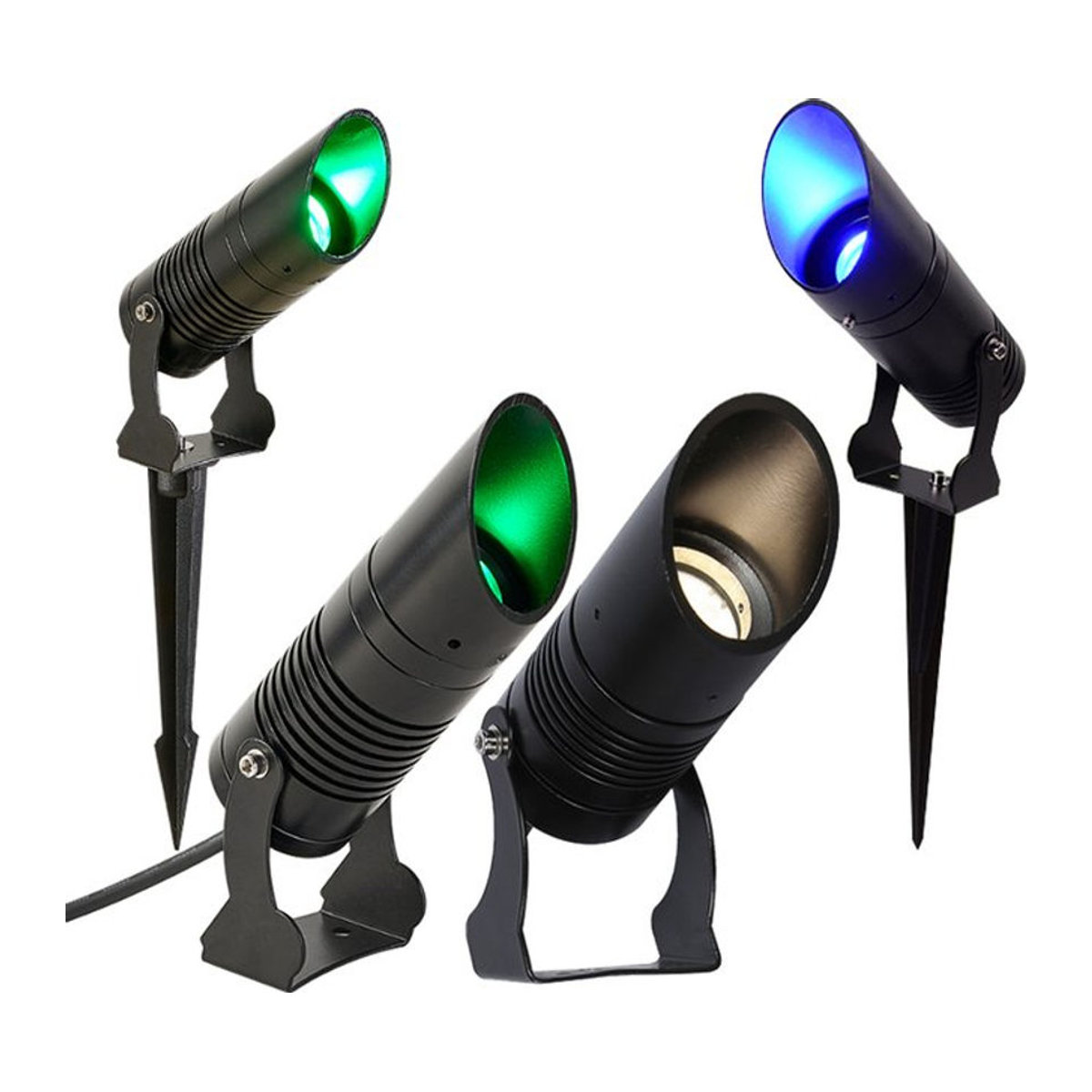Berabo Modern LED Außenstrahler IP65 Wasserdicht aus Metall für Garten und Landschaft in Schwarz oder Rot - Bild 1