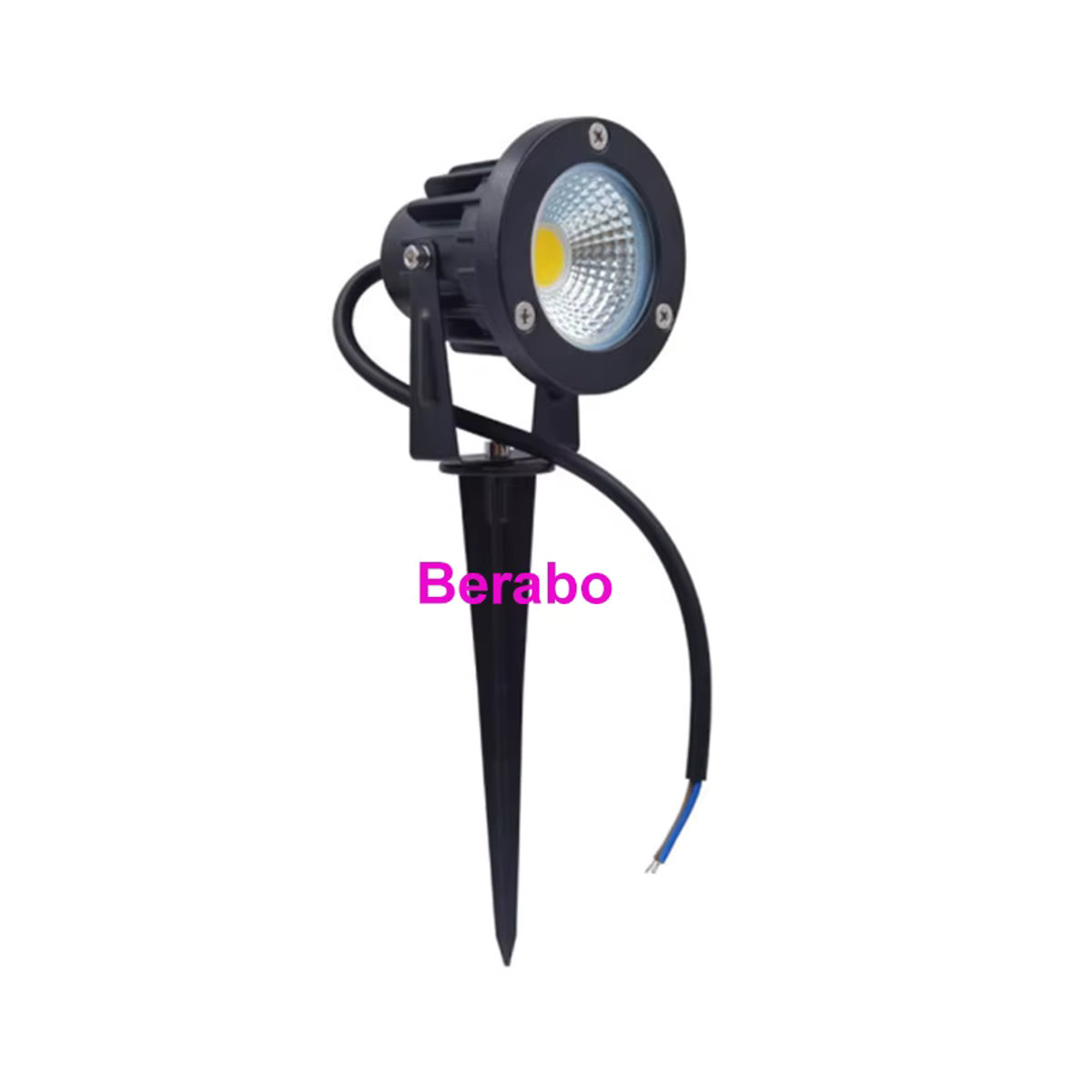 Berabo Modern LED Wegeleuchte COB Garten Rasen Lampe Outdoor Spike-Licht Wasserdicht in Schwarz oder Rosa - Bild 2