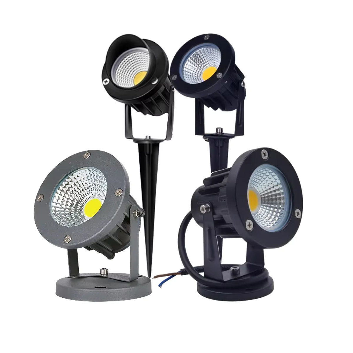 Berabo Modern LED Wegeleuchte COB Garten Rasen Lampe Outdoor Spike-Licht Wasserdicht in Schwarz oder Rosa - Bild 4
