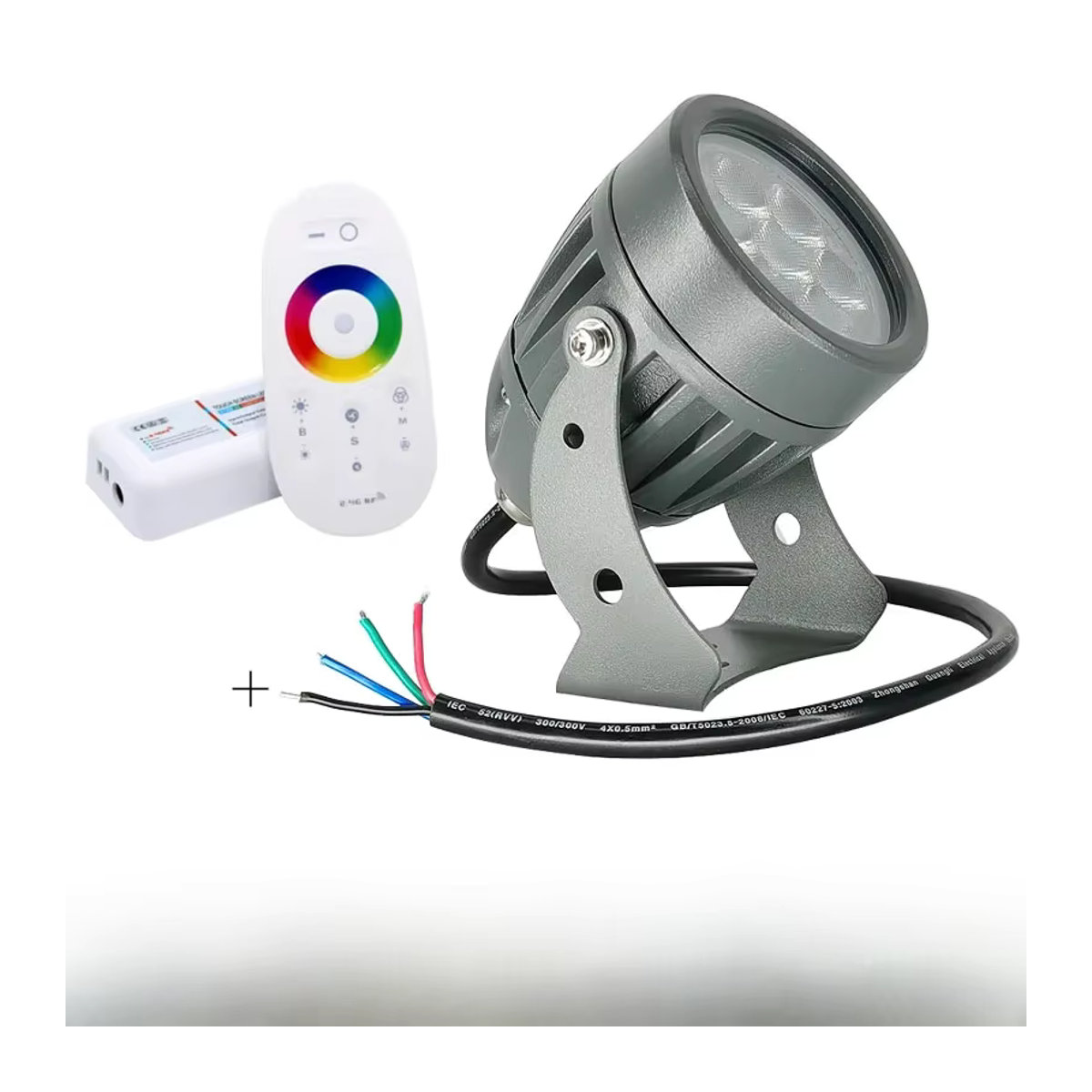 Berabo RGB LED Garten Wegeleuchte Schwarz mit externer Steuerung 21W Wasserdicht - Bild 6