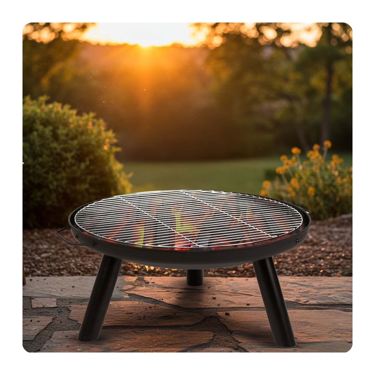 Berdsen Gartenfeuerstelle mit Rost Bd-881 Durchmesser: 60 cm - Bild 2