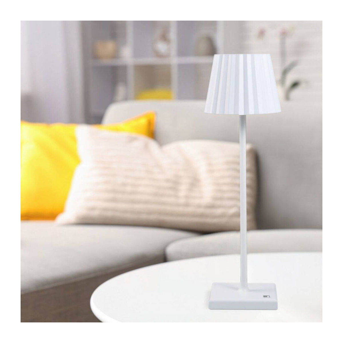 BERGNER LED-Tischleuchte Lines Modern Weiß B/H: 11,6 x 38 cm - Bild 2