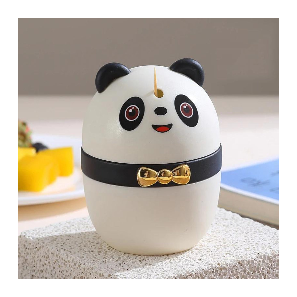 Bestbags Automatischer Pop-up Zahnstocherspender aus Bambus und Kunststoff mit Cartoon-Design - Bild 3