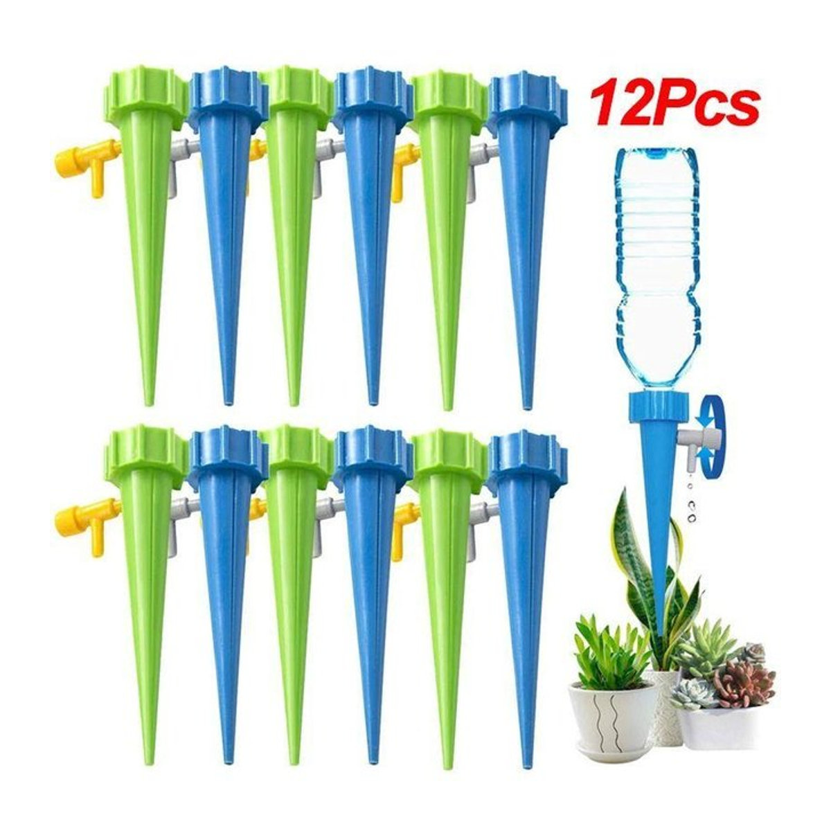 Bestbags Automatisches Tropfbewässerungssystem mit verstellbaren Wassertropfern für Blumenpflanzen, Gewächshaus und Garten - Bild 1