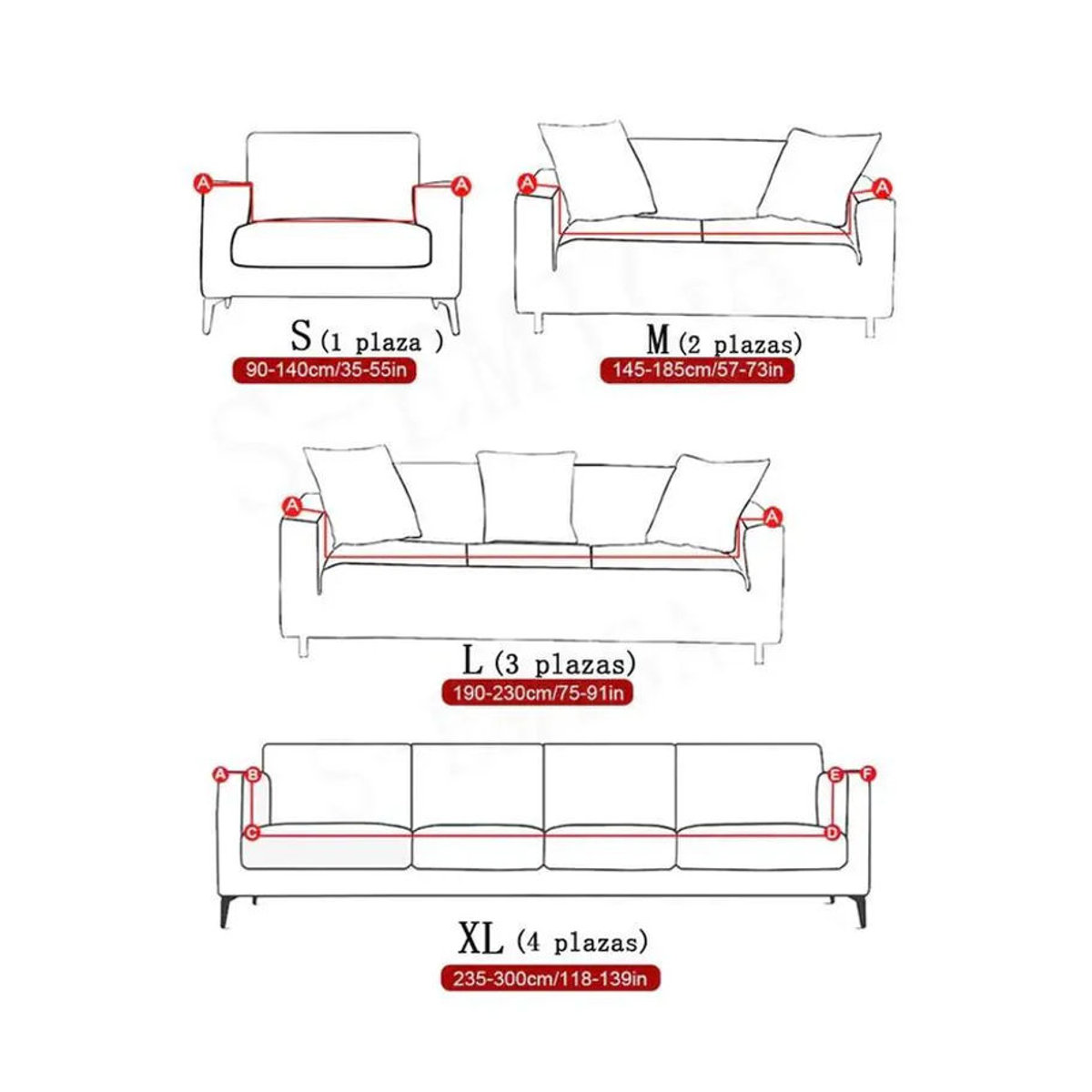 Bestbags Bedruckter Stretch-Sofabezug für L-förmige Ecksofas mit Chaise, abnehmbar, Größe S (Breite: 90-140 cm) - Bild 2
