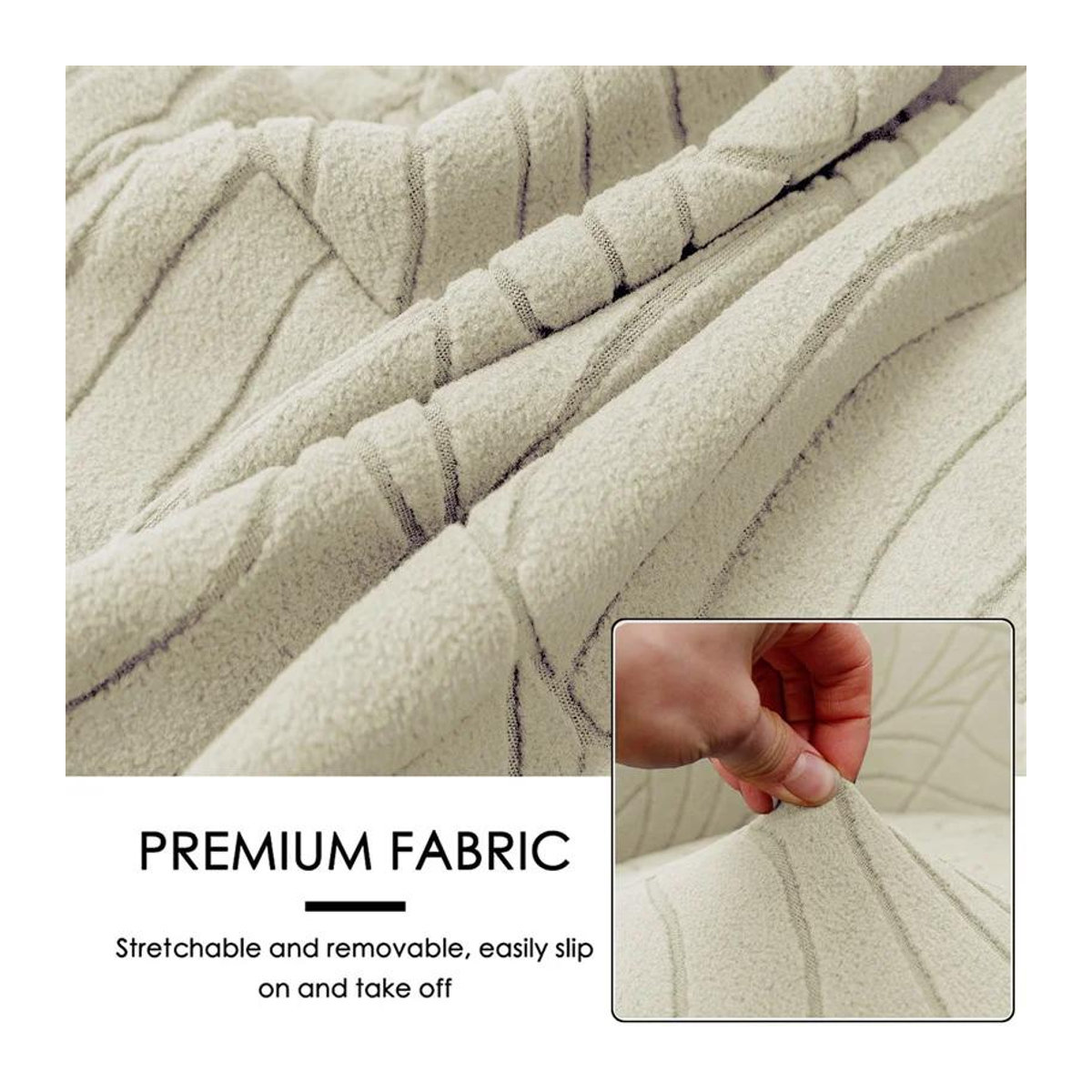 Bestbags Jacquard Club Sesselbezug Einfarbig Stretch Sofabezug zum Schutz deiner Wohnzimmermöbel - Bild 3