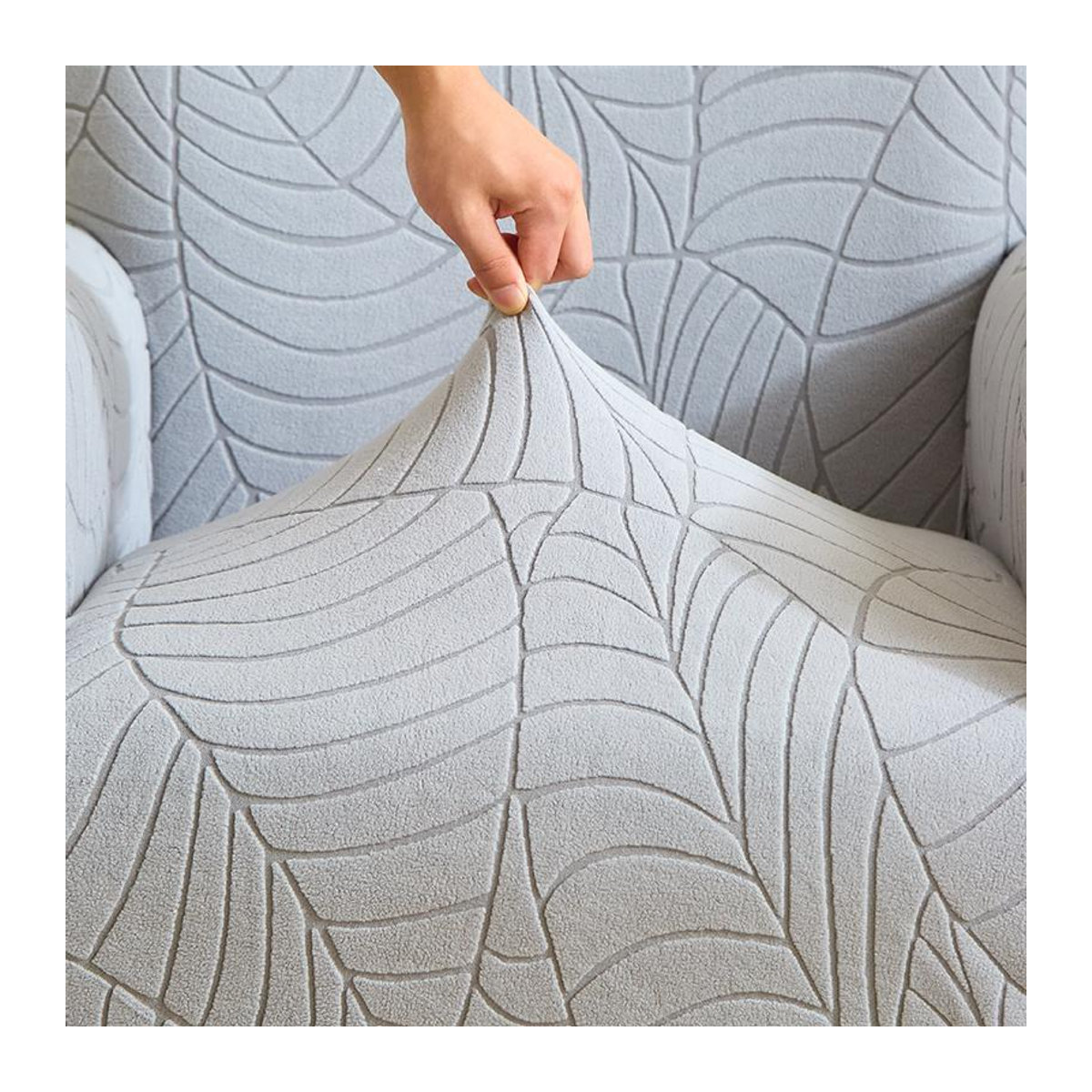 Bestbags Jacquard Club Sofabezug Stretch Überwurf für Einzelsofas und Sessel in Einfarbig - Bild 1