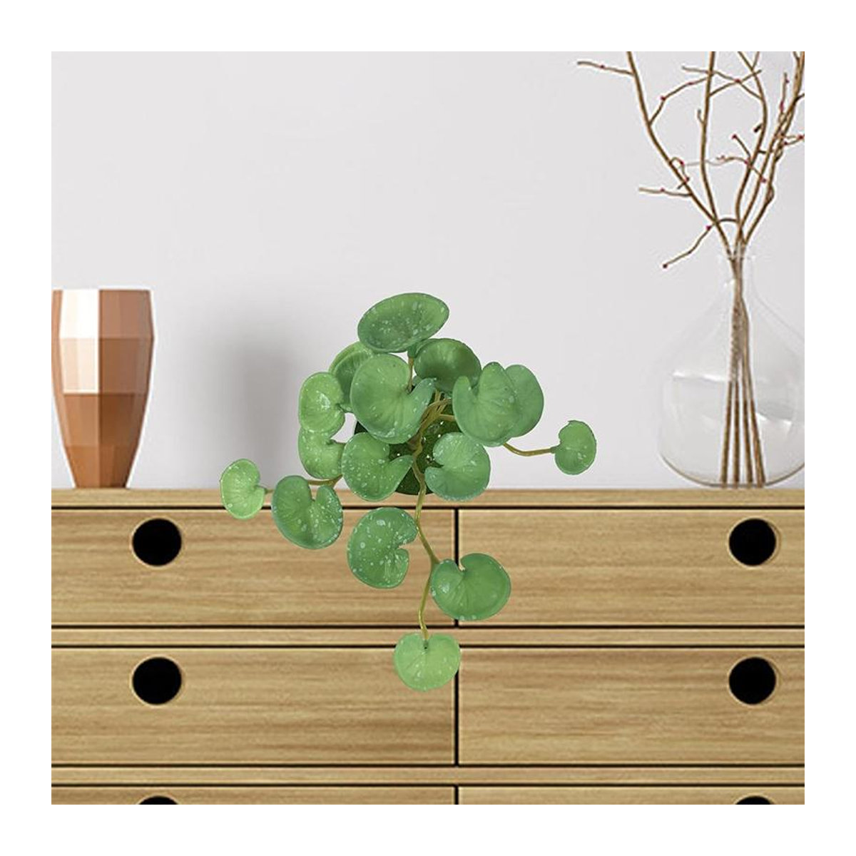 Bestbags Mini-Bouquet Künstliches Kupfermünzgras in Grün als Wandbehang für Heim und Büro - Bild 3