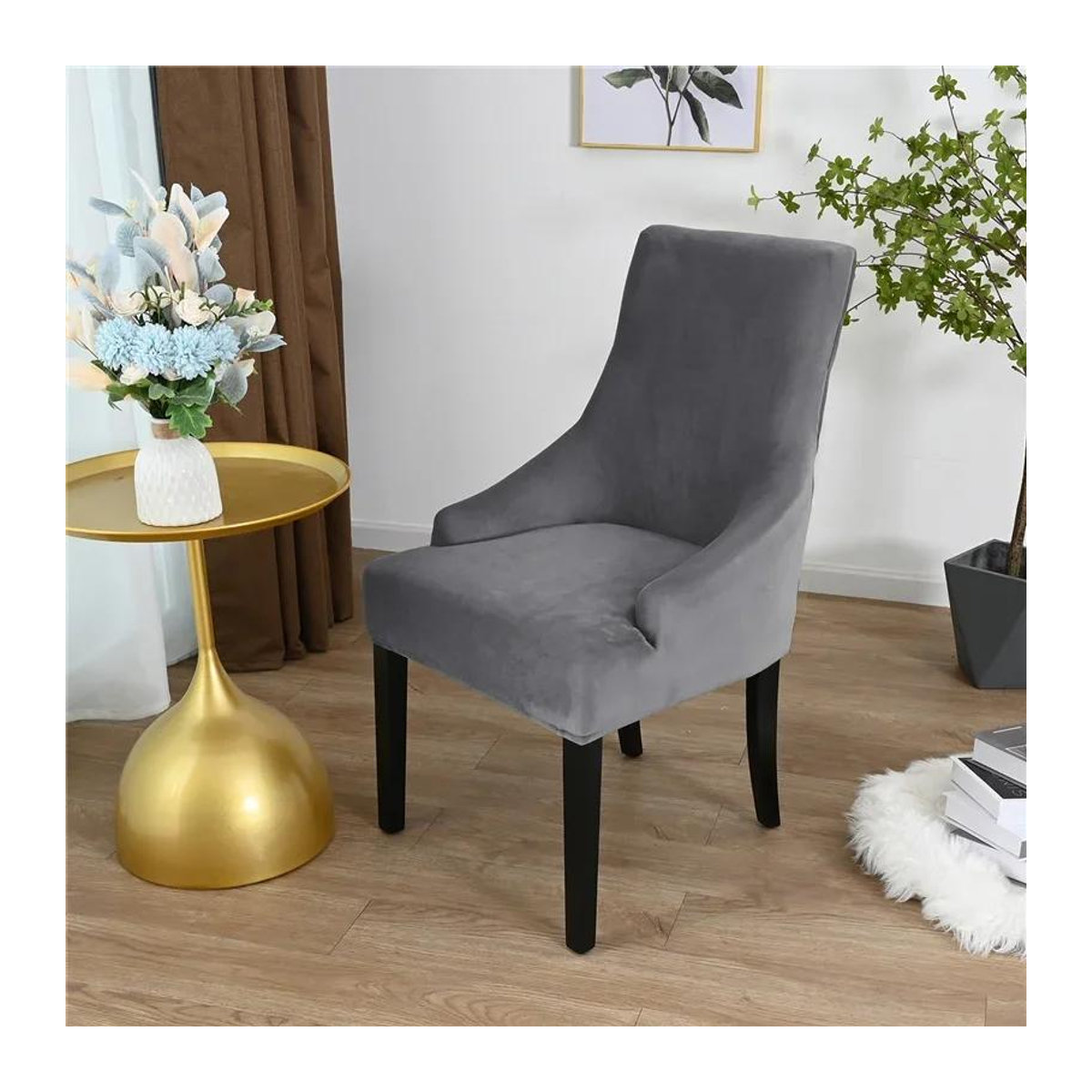Bestbags Sesselbezug für Hochlehner Sessel in Grau aus Stretch-Material - Bild 1