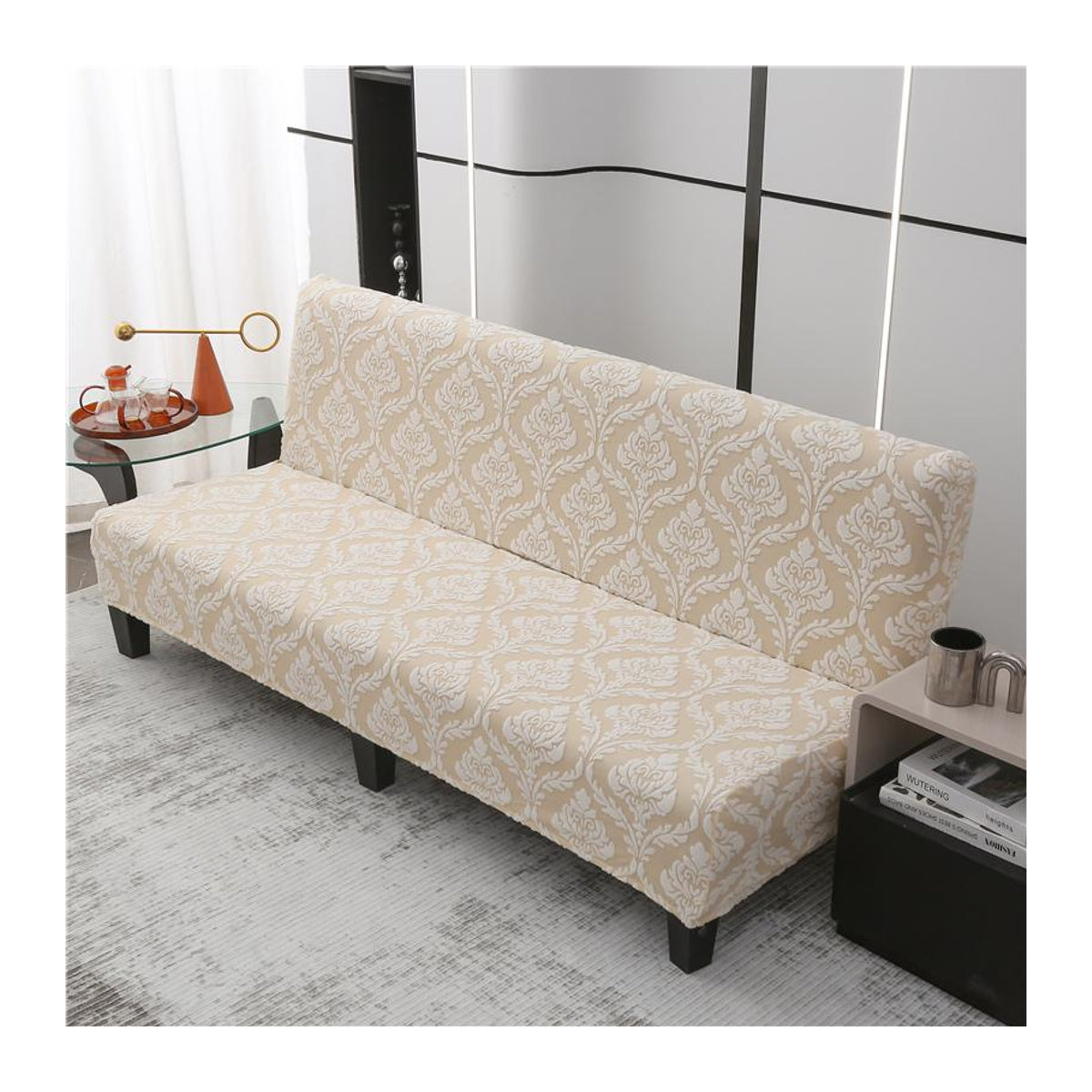 Bestbags Stretch Sofabezug für Klappsofabett ohne Armlehne, elastischer Couchbezug in Größe S - Bild 1