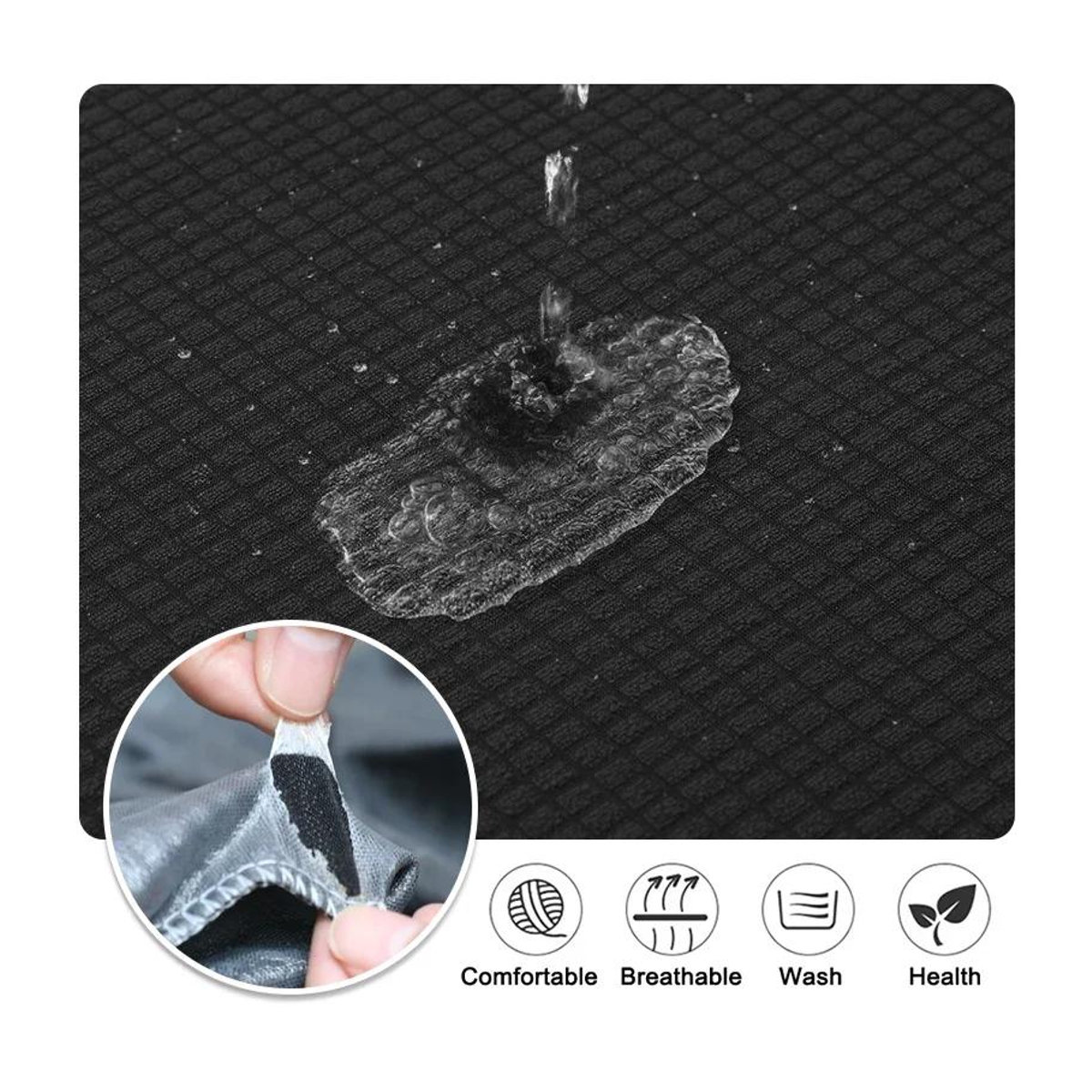 Bestbags Wasserdichter Küchenstuhl-Sitzbezug, elastischer und abnehmbarer Stuhlbezug, maschinenwaschbar - Bild 1