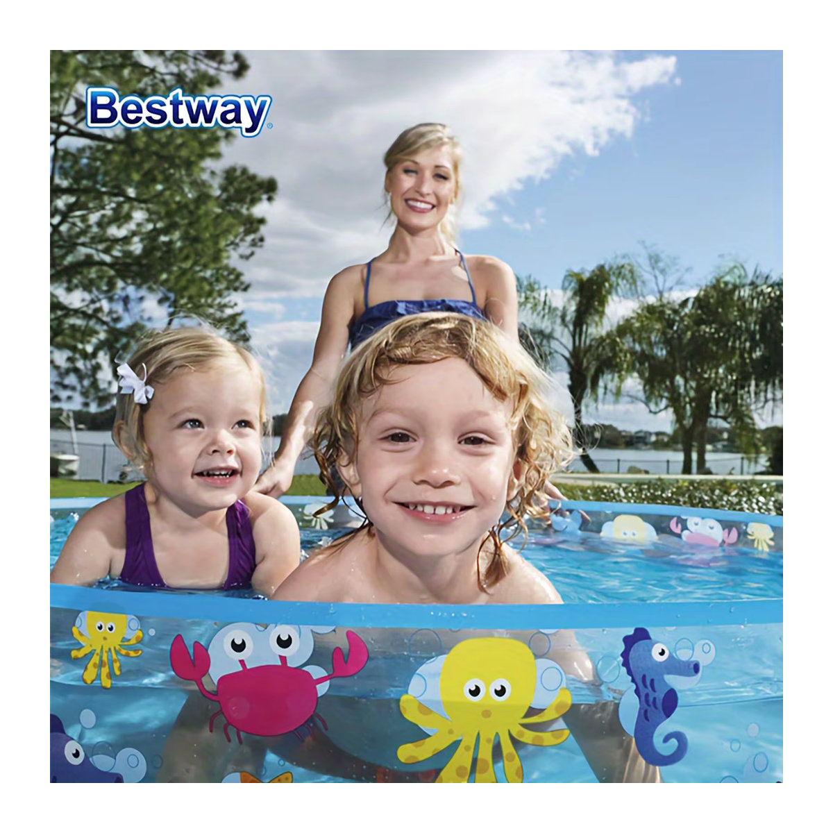 Bestway 55028 Aufblasbarer Pool und tragbare Badewanne für den Garten und Hinterhof - Bild 2