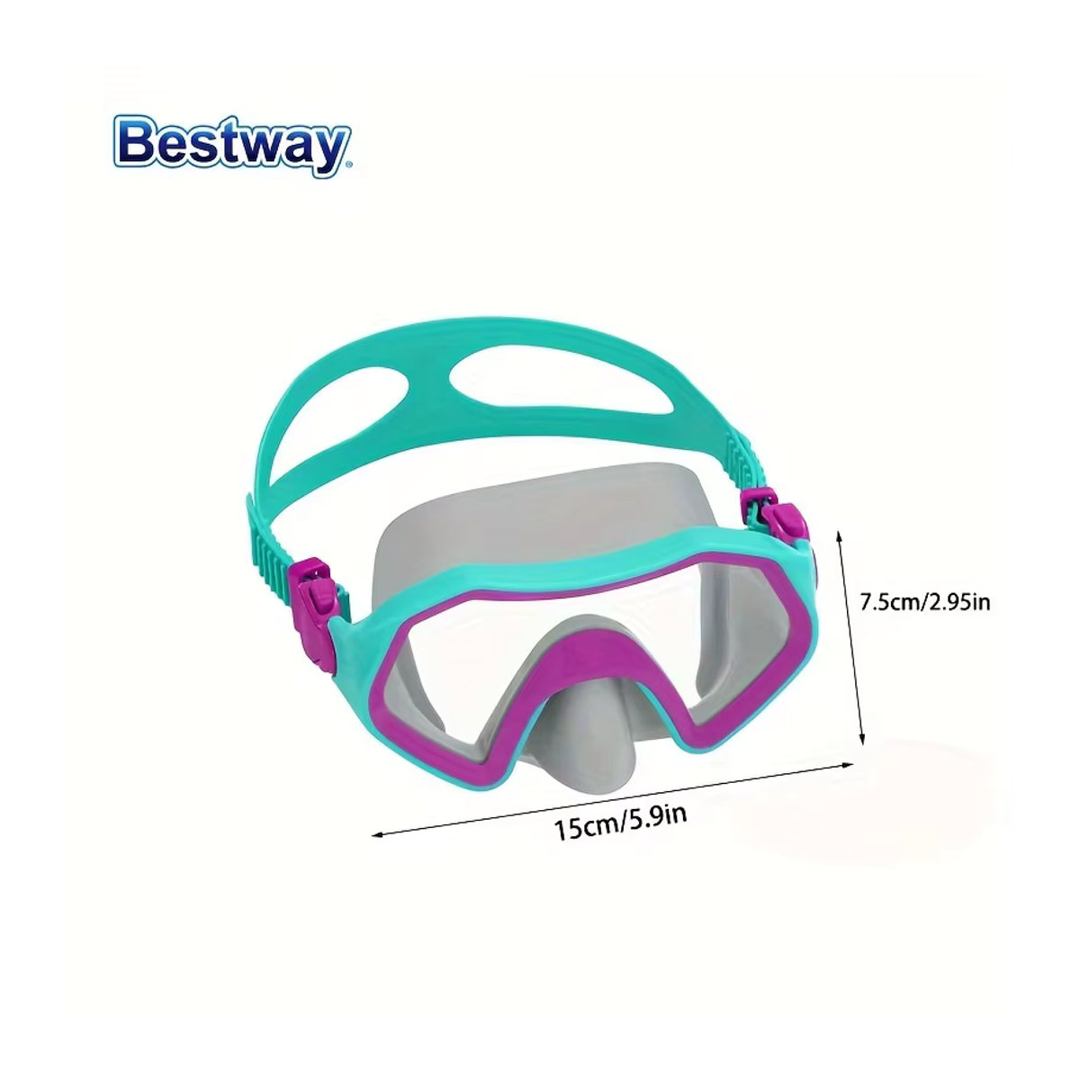 Bestway Panorama HD Schnorchel-Tauchbrille für Erwachsene in 3 Farben - Bild 2