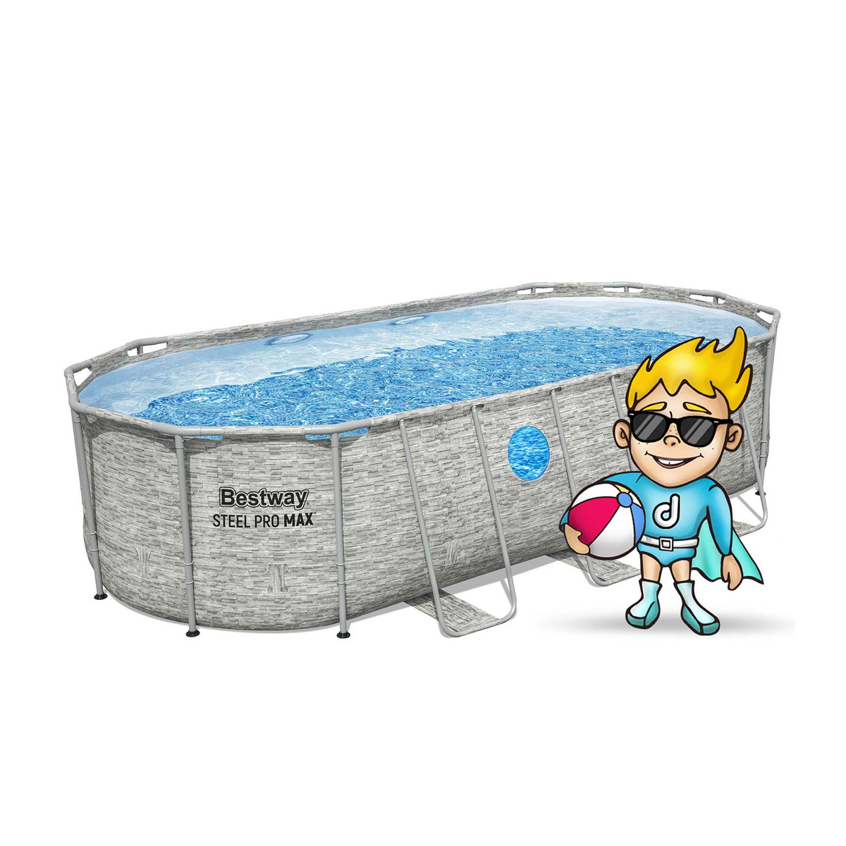 Bestway Rahmen Gartenpool 12 in 1 H x B x T: 122 x 549 x 274 cm Modell 56716N - Bild 1