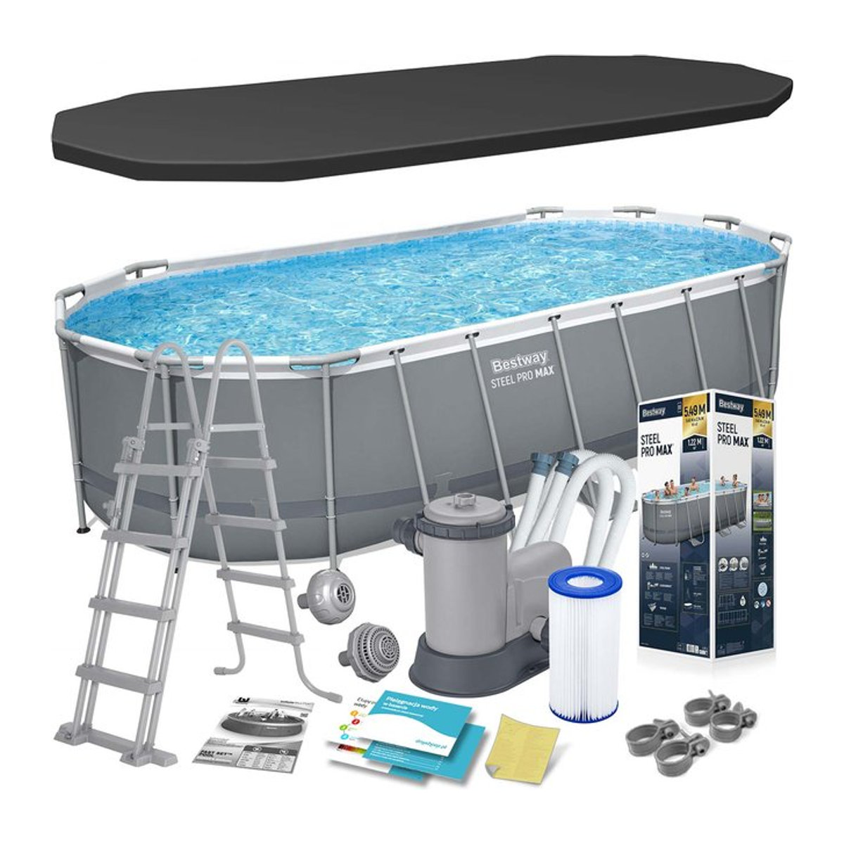 Bestway Rahmen Gartenpool 12-in-1 Modell 56710, B/T/H: 549 x 274 x 122 cm - Bild 1